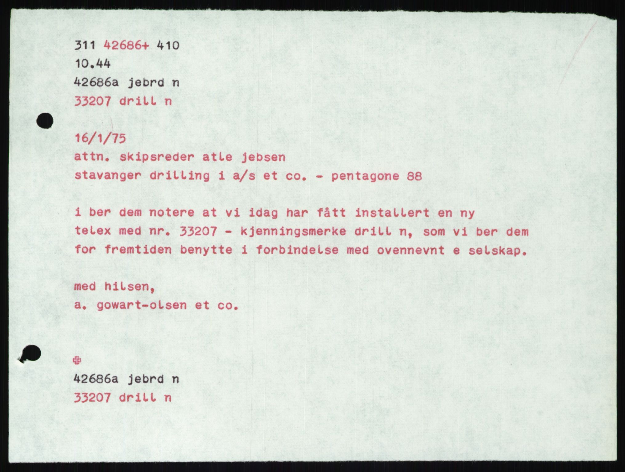 Pa 1503 - Stavanger Drilling AS, AV/SAST-A-101906/D/L0006: Korrespondanse og saksdokumenter, 1974-1984, p. 828