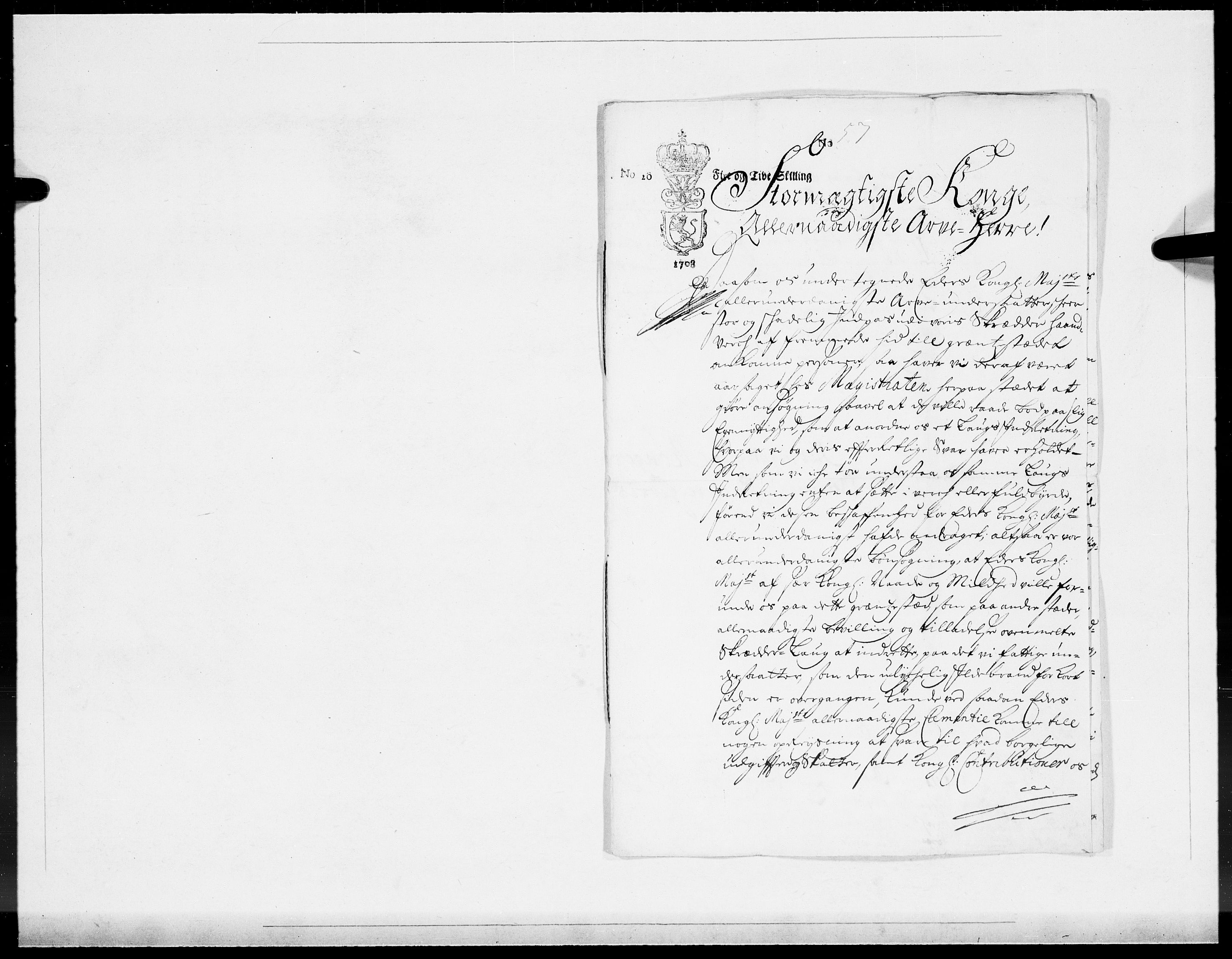 Danske Kanselli 1572-1799, AV/RA-EA-3023/F/Fc/Fcc/Fcca/L0065: Norske innlegg 1572-1799, 1708, p. 373