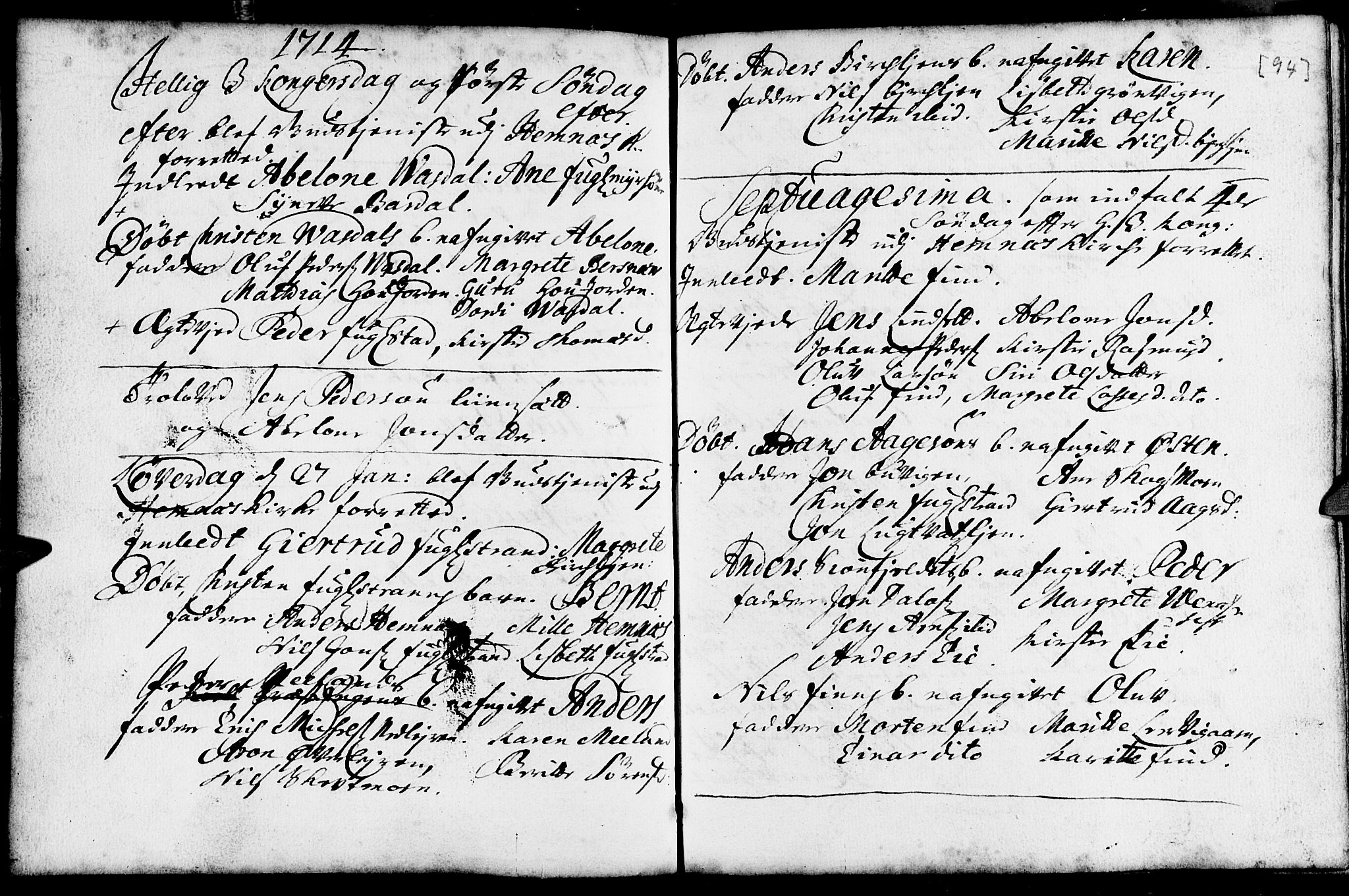 Ministerialprotokoller, klokkerbøker og fødselsregistre - Nordland, AV/SAT-A-1459/825/L0345: Parish register (official) no. 825A01, 1704-1728, p. 94