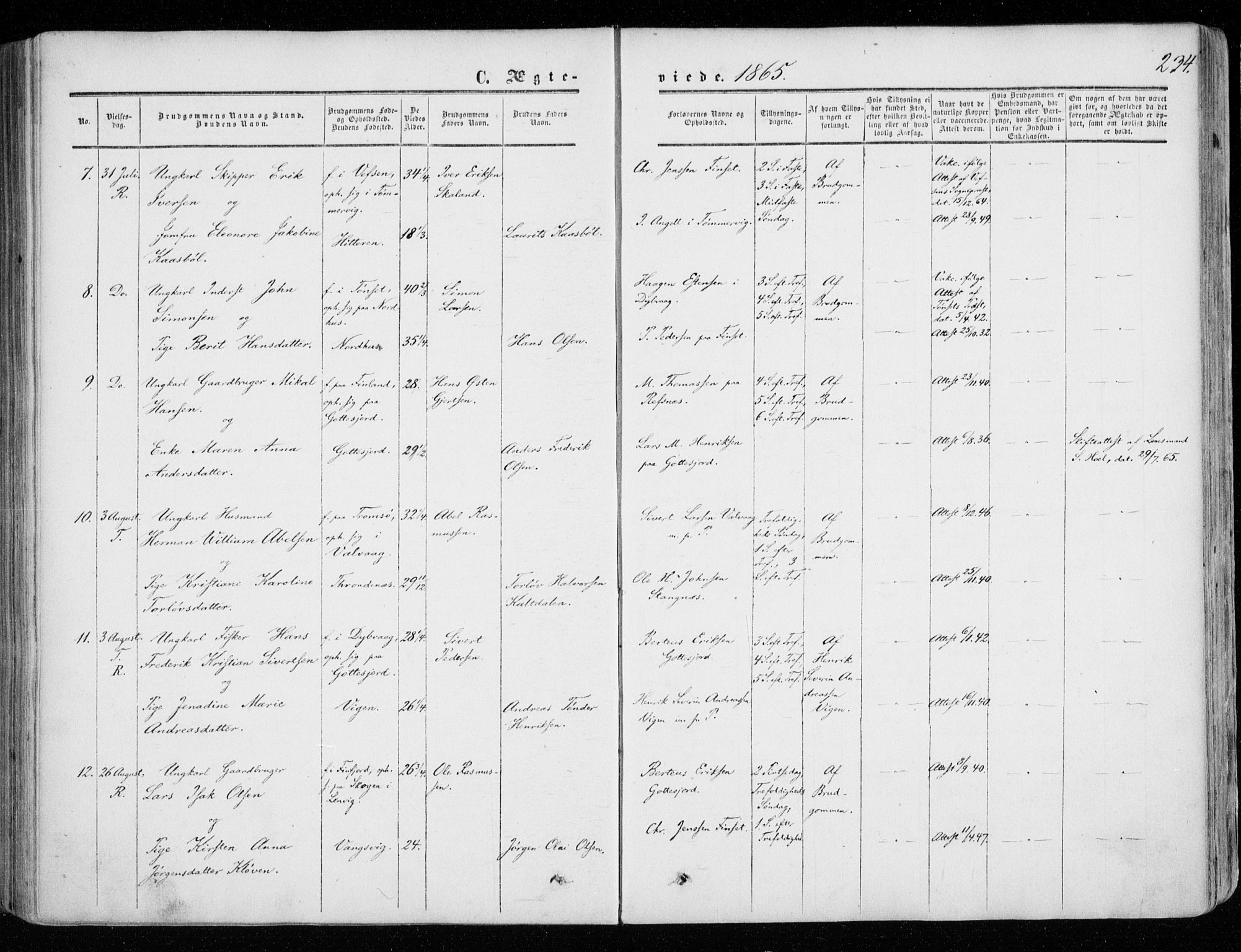 Tranøy sokneprestkontor, SATØ/S-1313/I/Ia/Iaa/L0007kirke: Parish register (official) no. 7, 1856-1866, p. 234