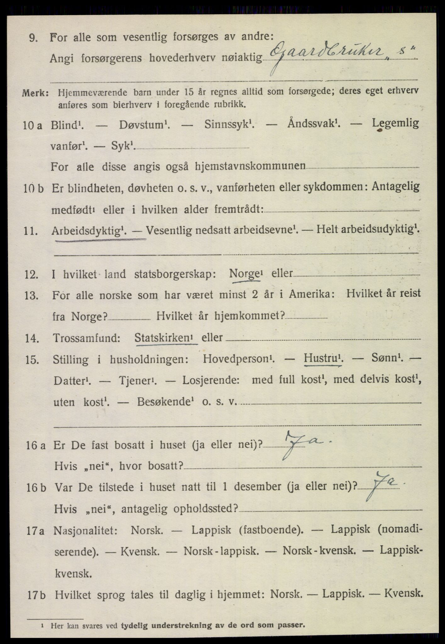 SAT, 1920 census for Foldereid, 1920, p. 691