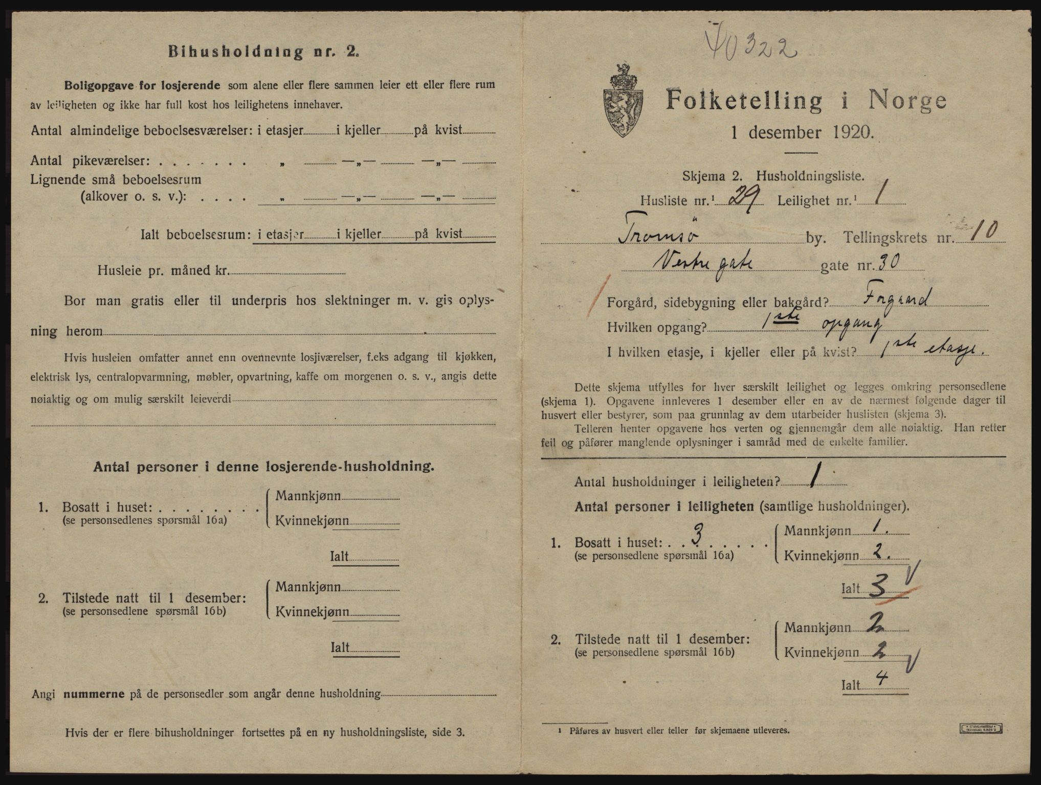 SATØ, 1920 census for Tromsø, 1920, p. 5285