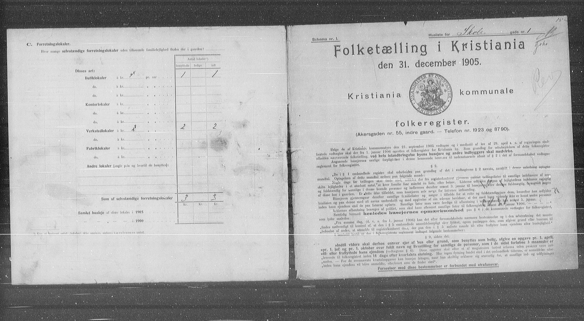 OBA, Municipal Census 1905 for Kristiania, 1905, p. 49897