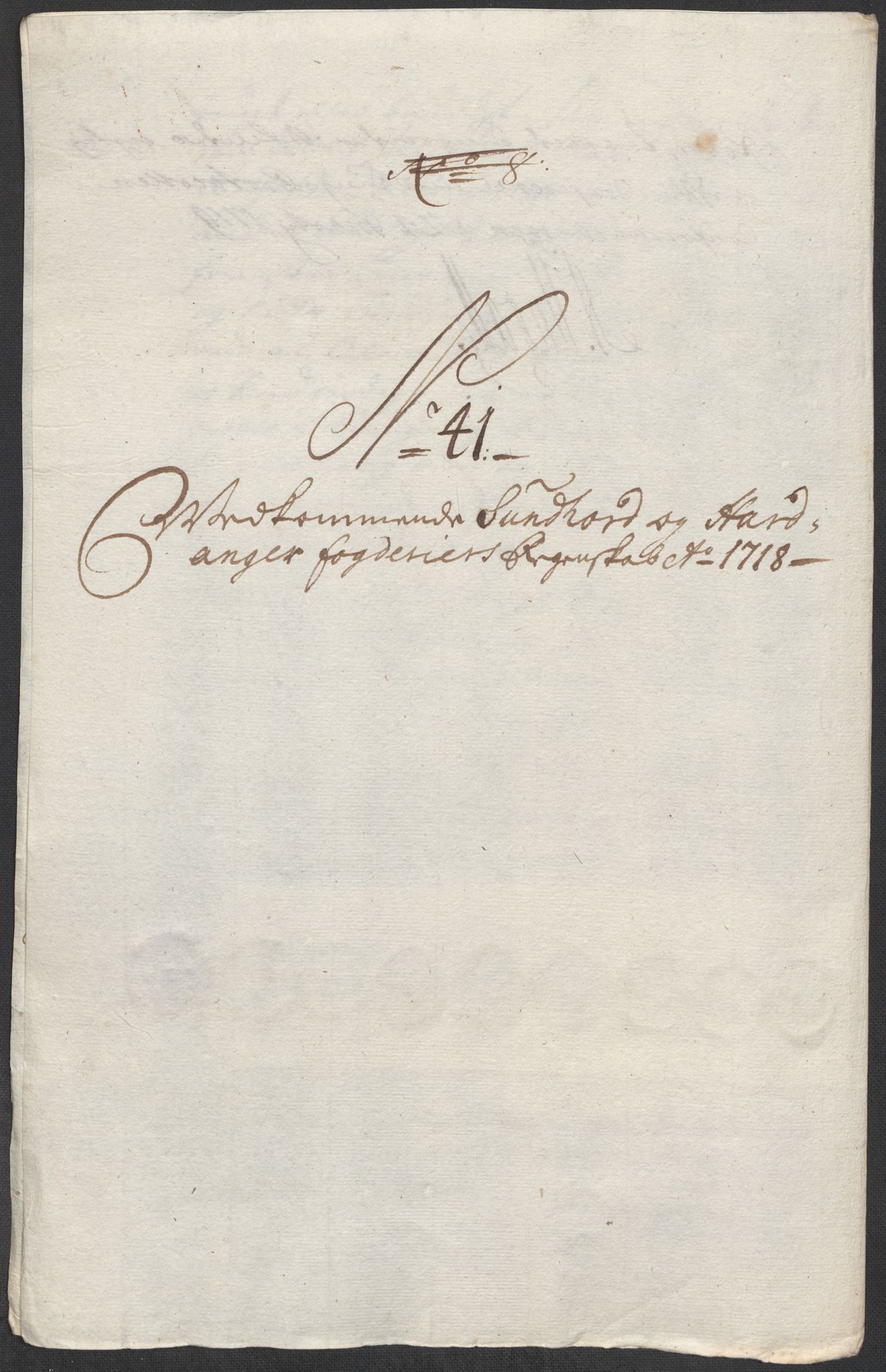 Rentekammeret inntil 1814, Reviderte regnskaper, Fogderegnskap, AV/RA-EA-4092/R48/L2995: Fogderegnskap Sunnhordland og Hardanger, 1718, p. 261