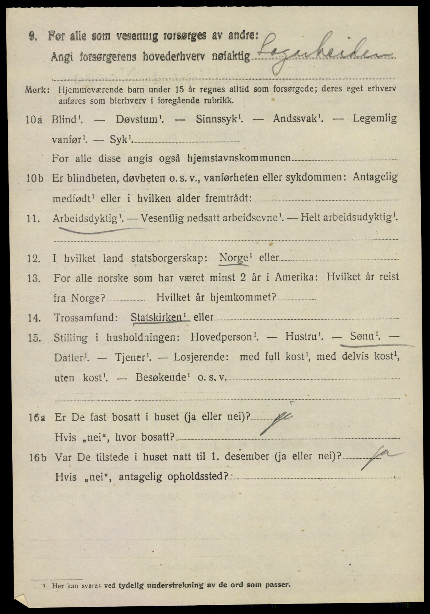 SAO, 1920 census for Glemmen, 1920, p. 18542