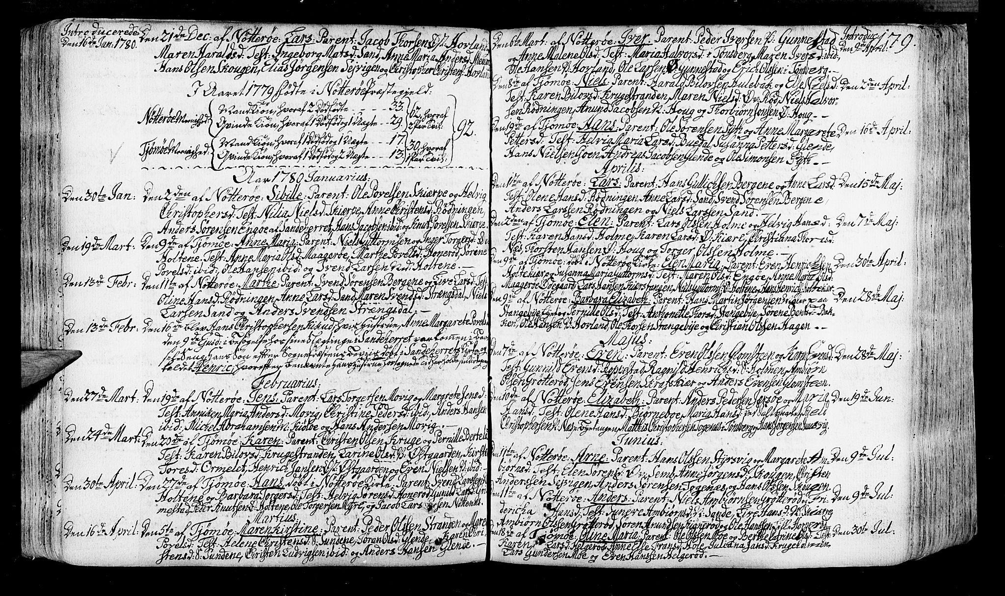 Nøtterøy kirkebøker, AV/SAKO-A-354/F/Fa/L0002: Parish register (official) no. I 2, 1738-1790, p. 179