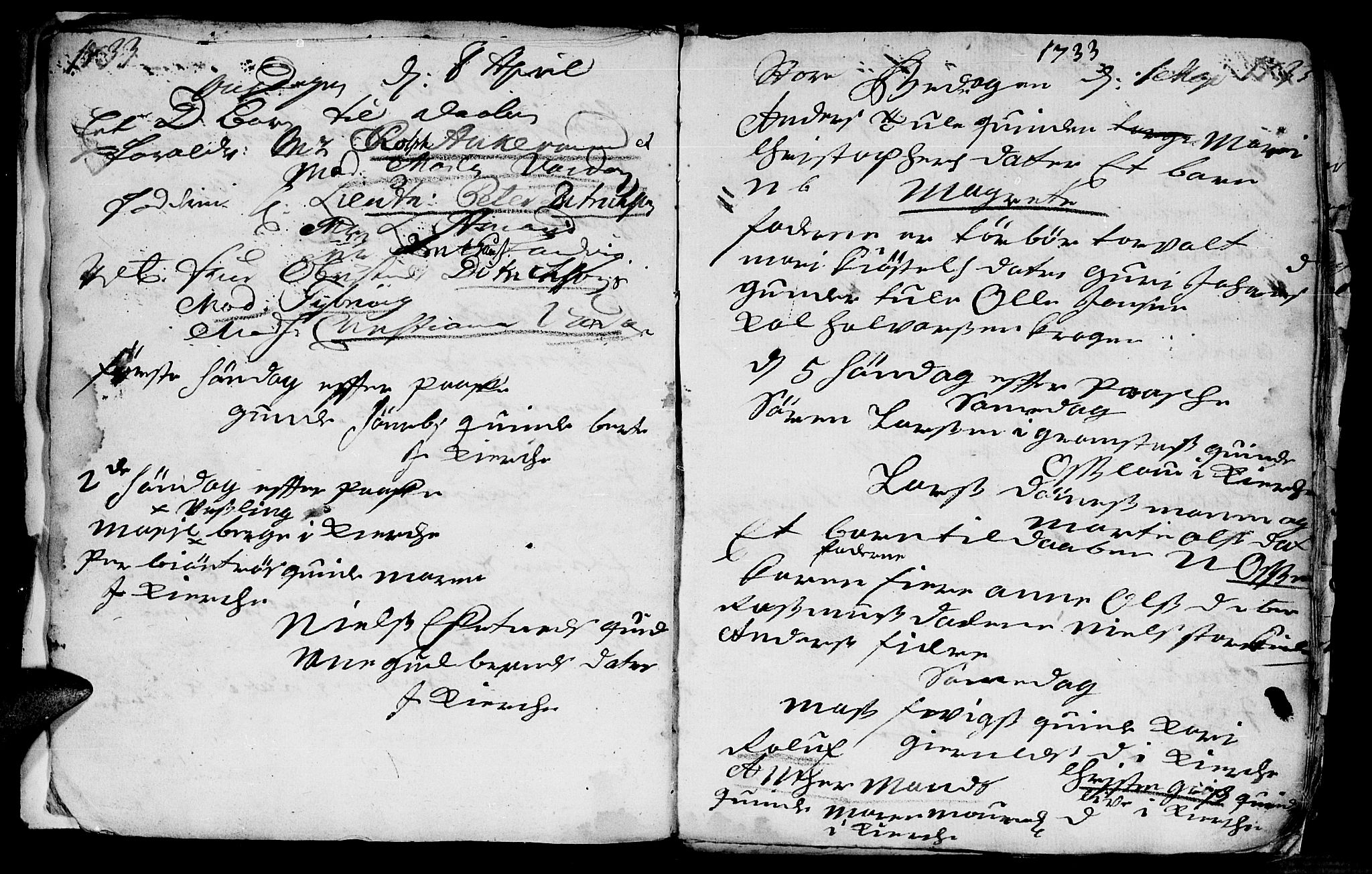 Fjære sokneprestkontor, AV/SAK-1111-0011/F/Fb/L0001: Parish register (copy) no. B 1, 1732-1750, p. 13