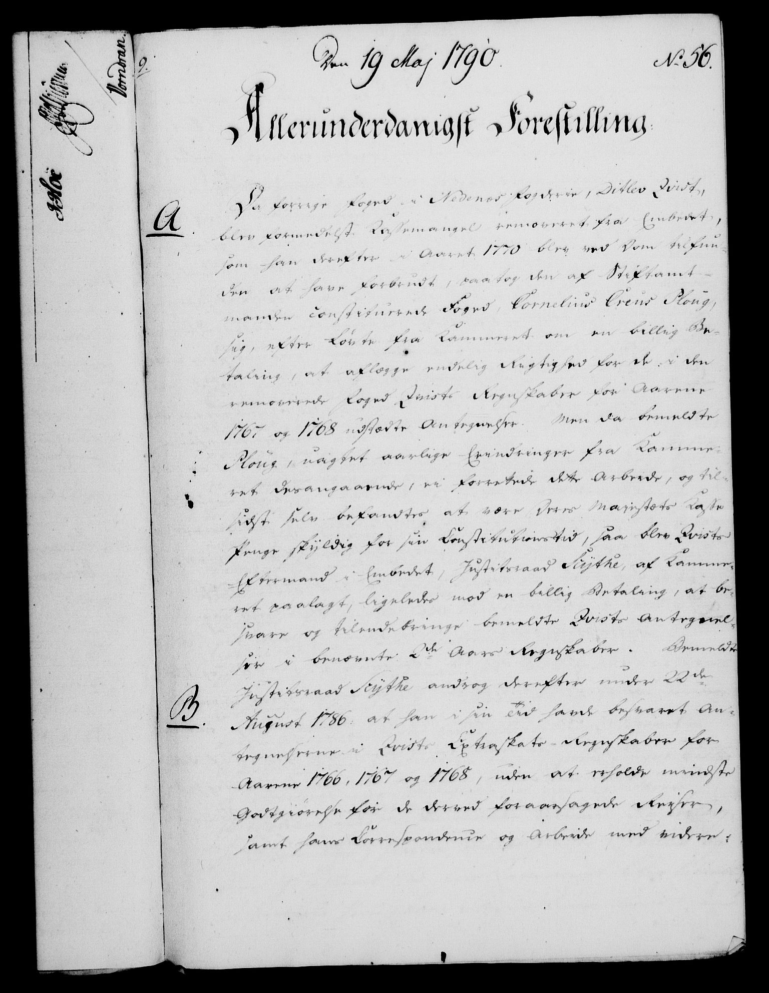 Rentekammeret, Kammerkanselliet, AV/RA-EA-3111/G/Gf/Gfa/L0072: Norsk relasjons- og resolusjonsprotokoll (merket RK 52.72), 1790, p. 279
