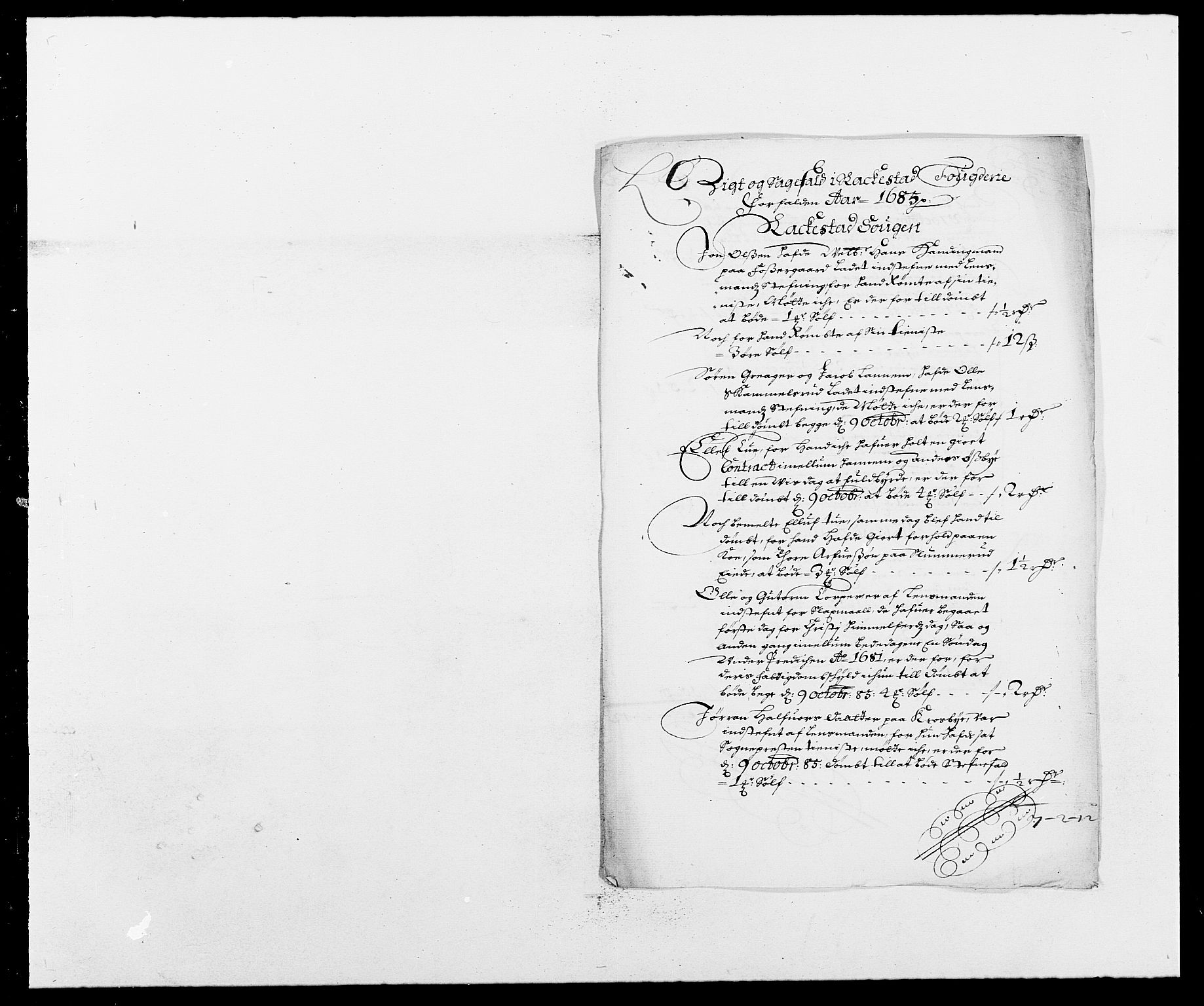 Rentekammeret inntil 1814, Reviderte regnskaper, Fogderegnskap, RA/EA-4092/R05/L0275: Fogderegnskap Rakkestad, 1685-1686, p. 57