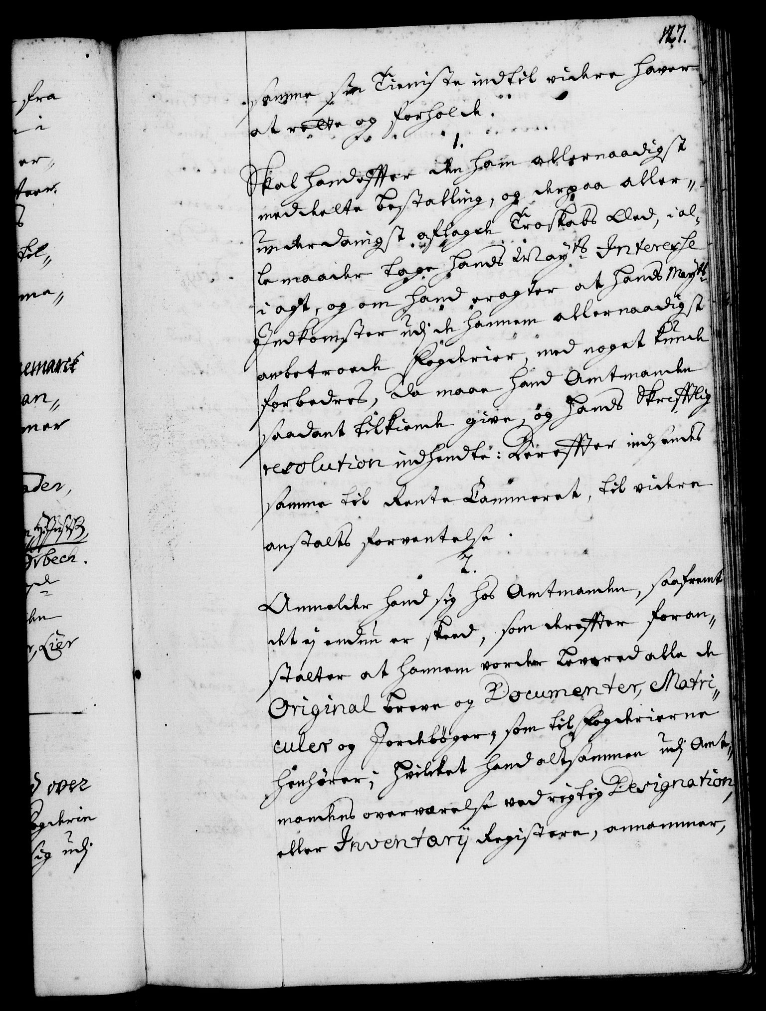 Rentekammeret, Kammerkanselliet, RA/EA-3111/G/Gg/Ggi/L0001: Norsk instruksjonsprotokoll med register (merket RK 53.34), 1720-1729, p. 127
