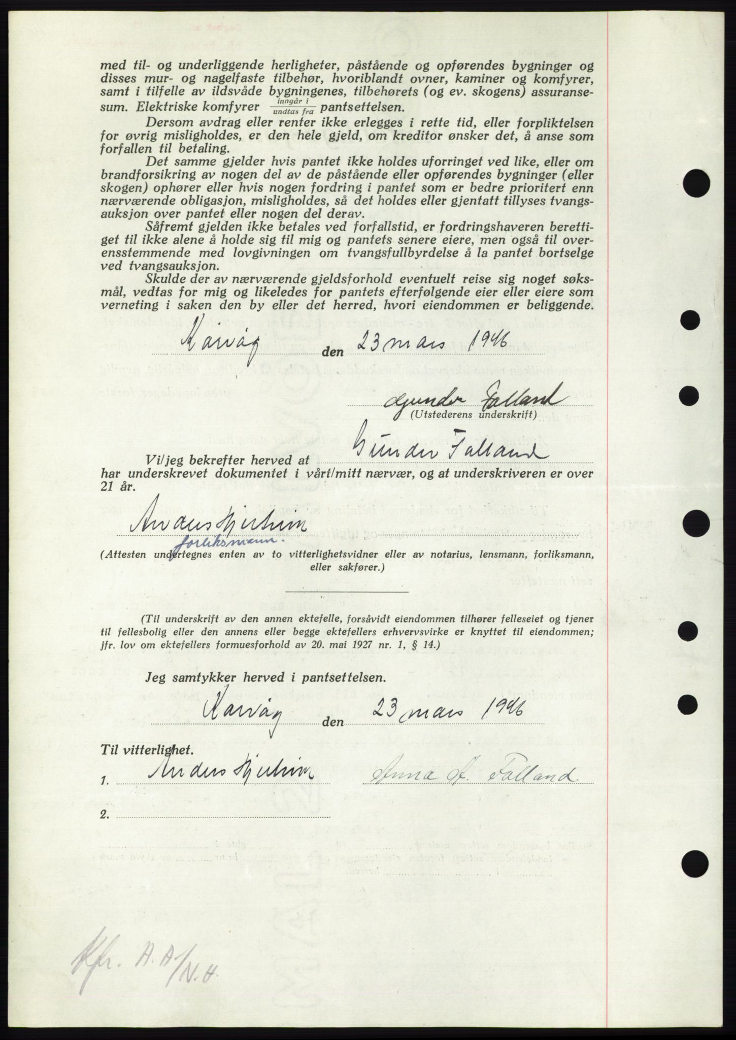 Nordmøre sorenskriveri, AV/SAT-A-4132/1/2/2Ca: Mortgage book no. B93b, 1946-1946, Diary no: : 673/1946