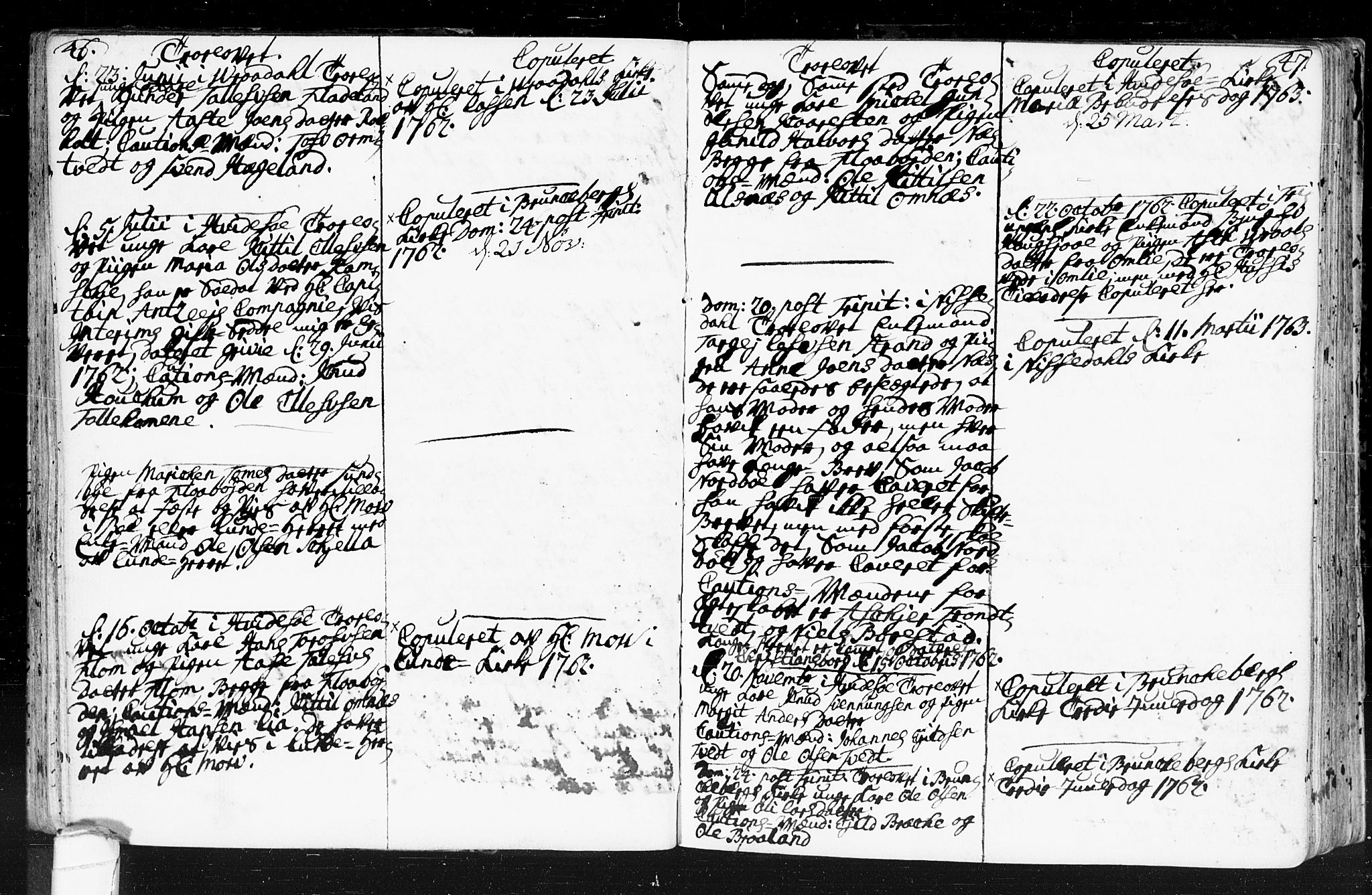 Kviteseid kirkebøker, SAKO/A-276/F/Fa/L0001: Parish register (official) no. I 1, 1754-1773, p. 46-47