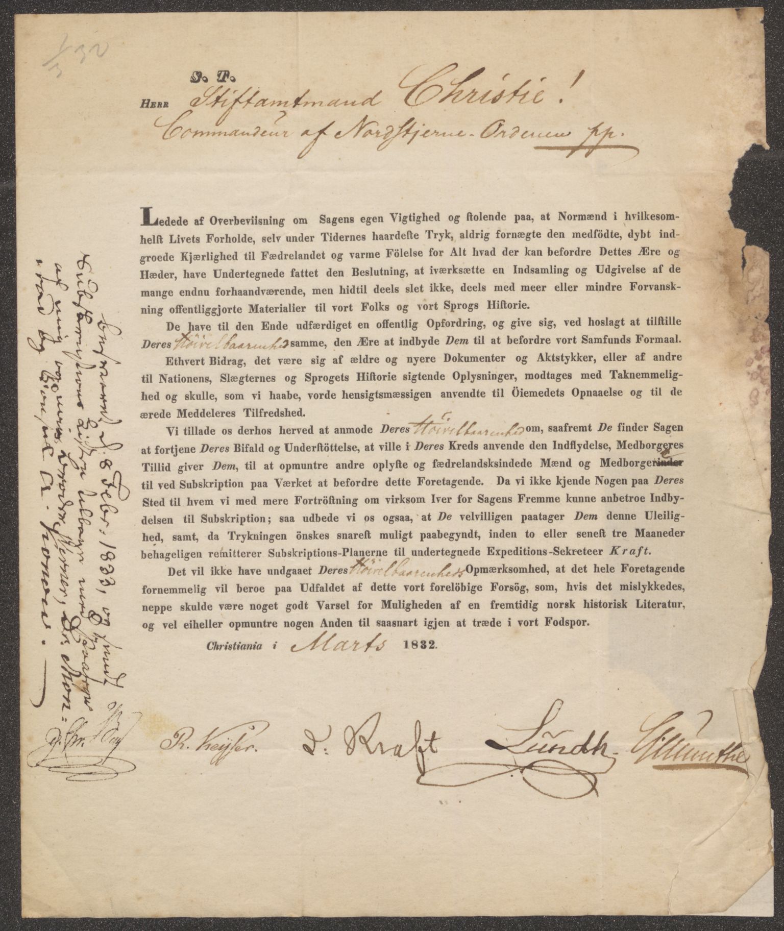 Bergens Museum, UMB/A007/D/Da/L0005/0003: Brevsamling 1831 - 1832 / Brevsamling 1832, 1832