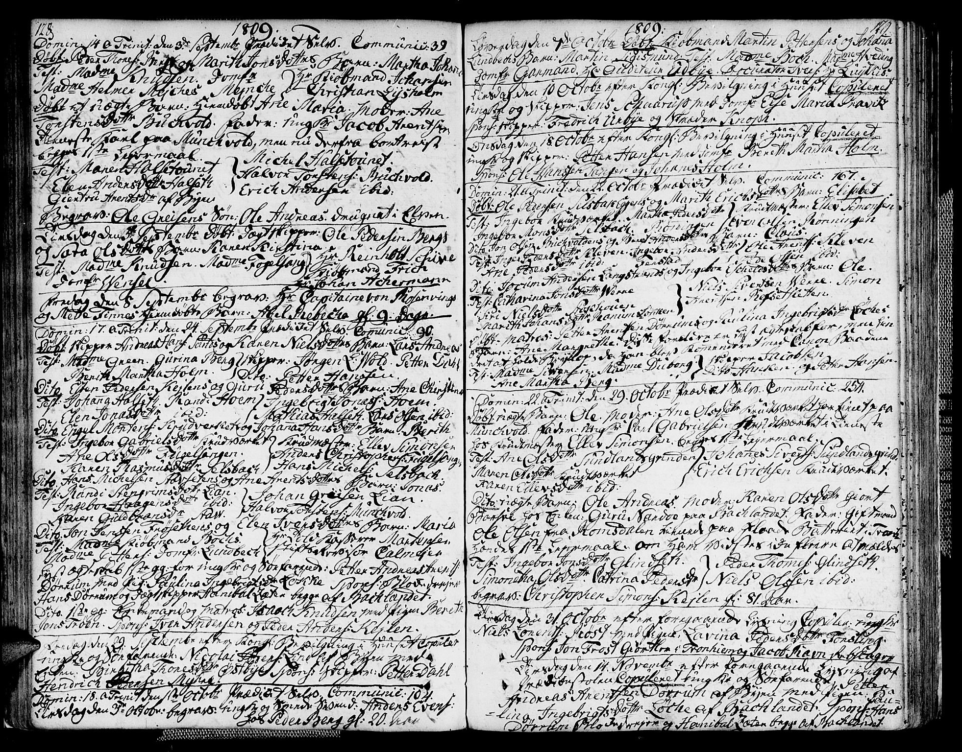 Ministerialprotokoller, klokkerbøker og fødselsregistre - Sør-Trøndelag, SAT/A-1456/604/L0181: Parish register (official) no. 604A02, 1798-1817, p. 128-129