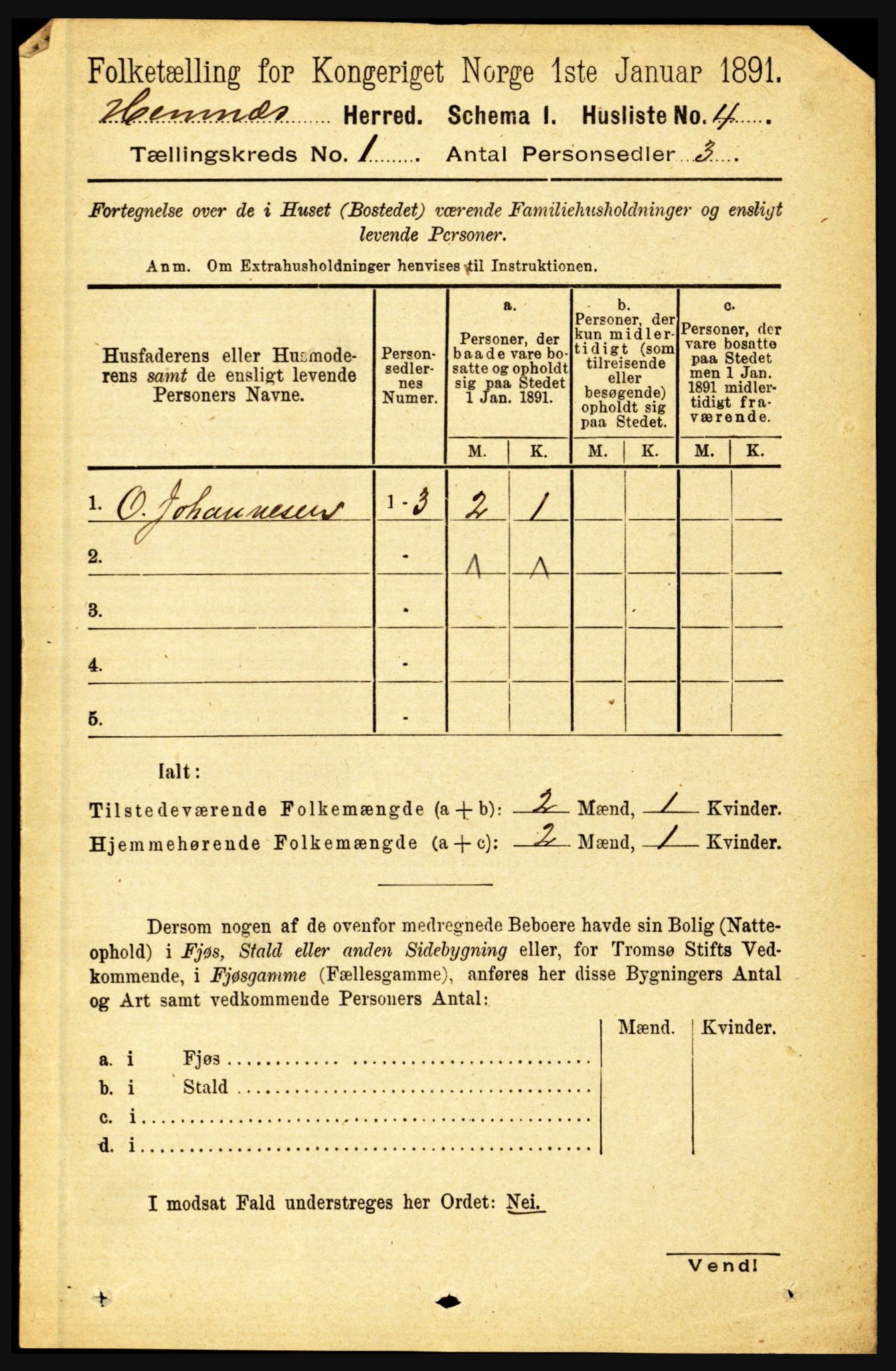 RA, 1891 census for 1832 Hemnes, 1891, p. 35