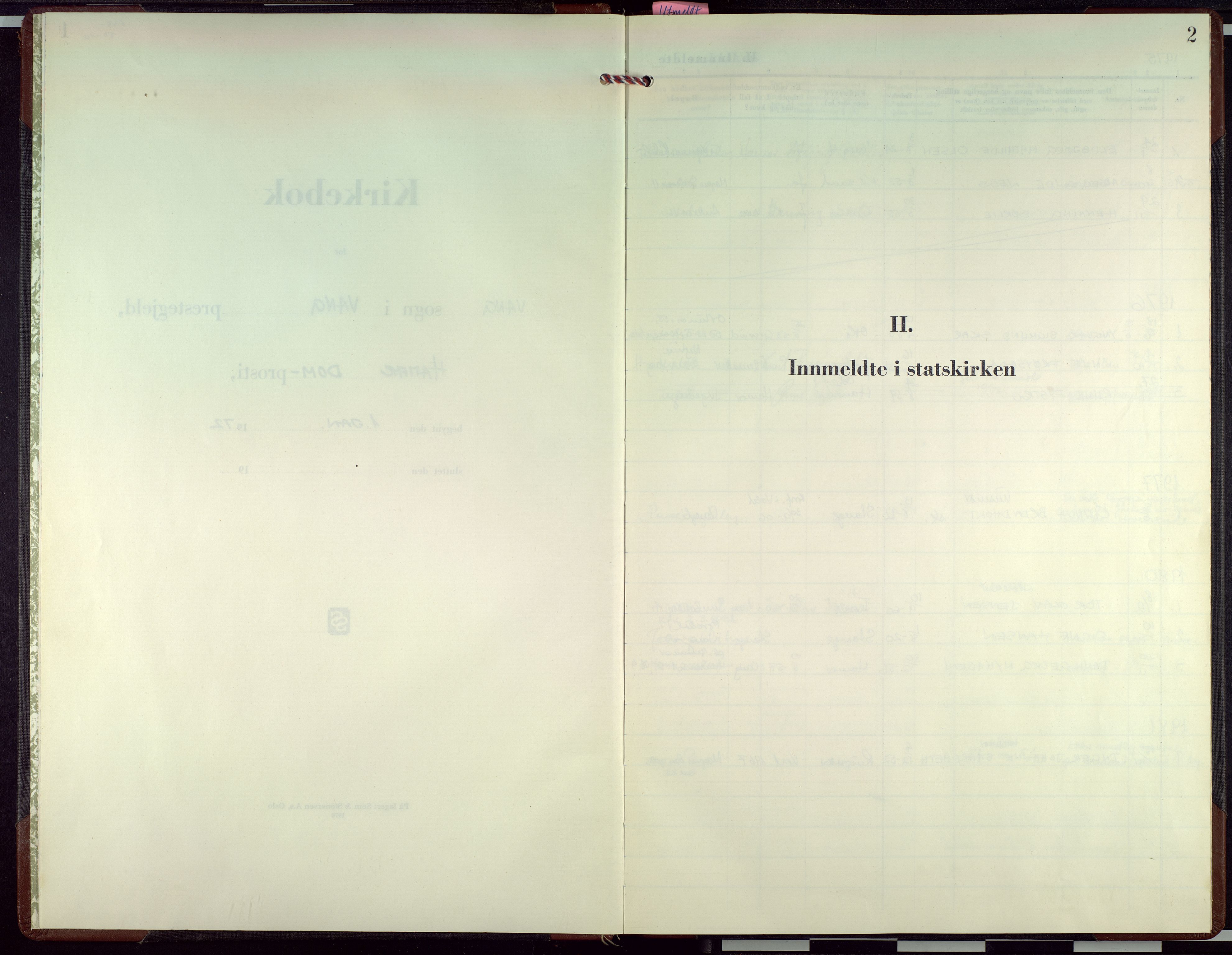 Vang prestekontor, Hedmark, SAH/PREST-008/H/Ha/Haa/L0029: Parish register (official) no. 29, 1972-2012, p. 2
