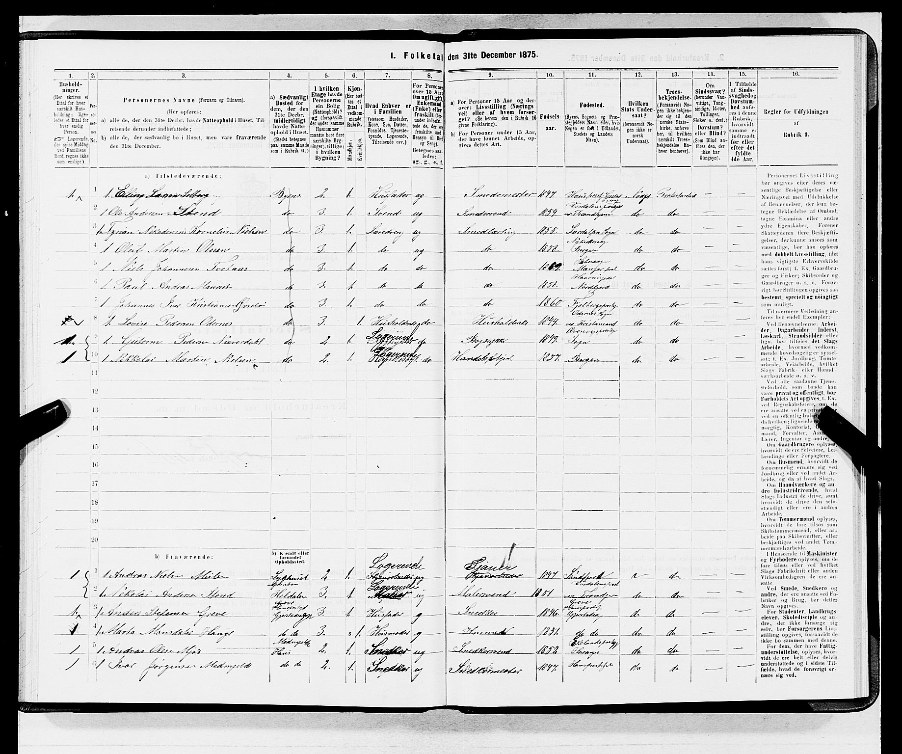 SAB, 1875 census for 1301 Bergen, 1875, p. 3832