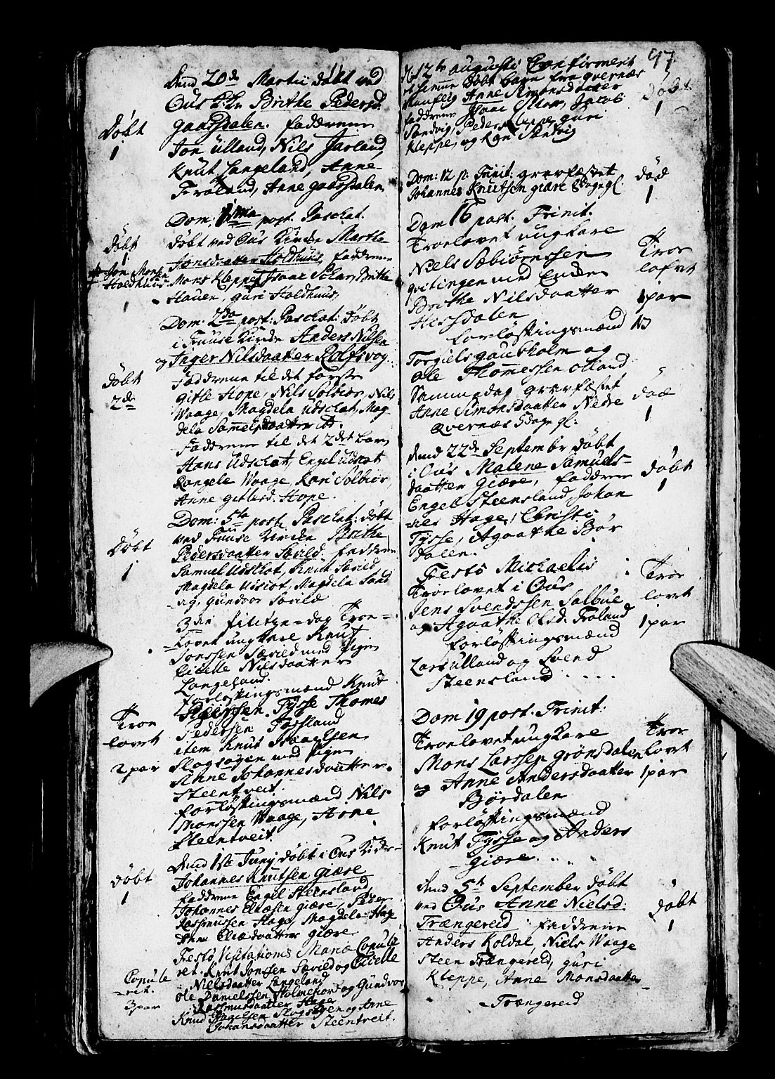 Os sokneprestembete, SAB/A-99929: Parish register (official) no. A 4, 1669-1760, p. 97