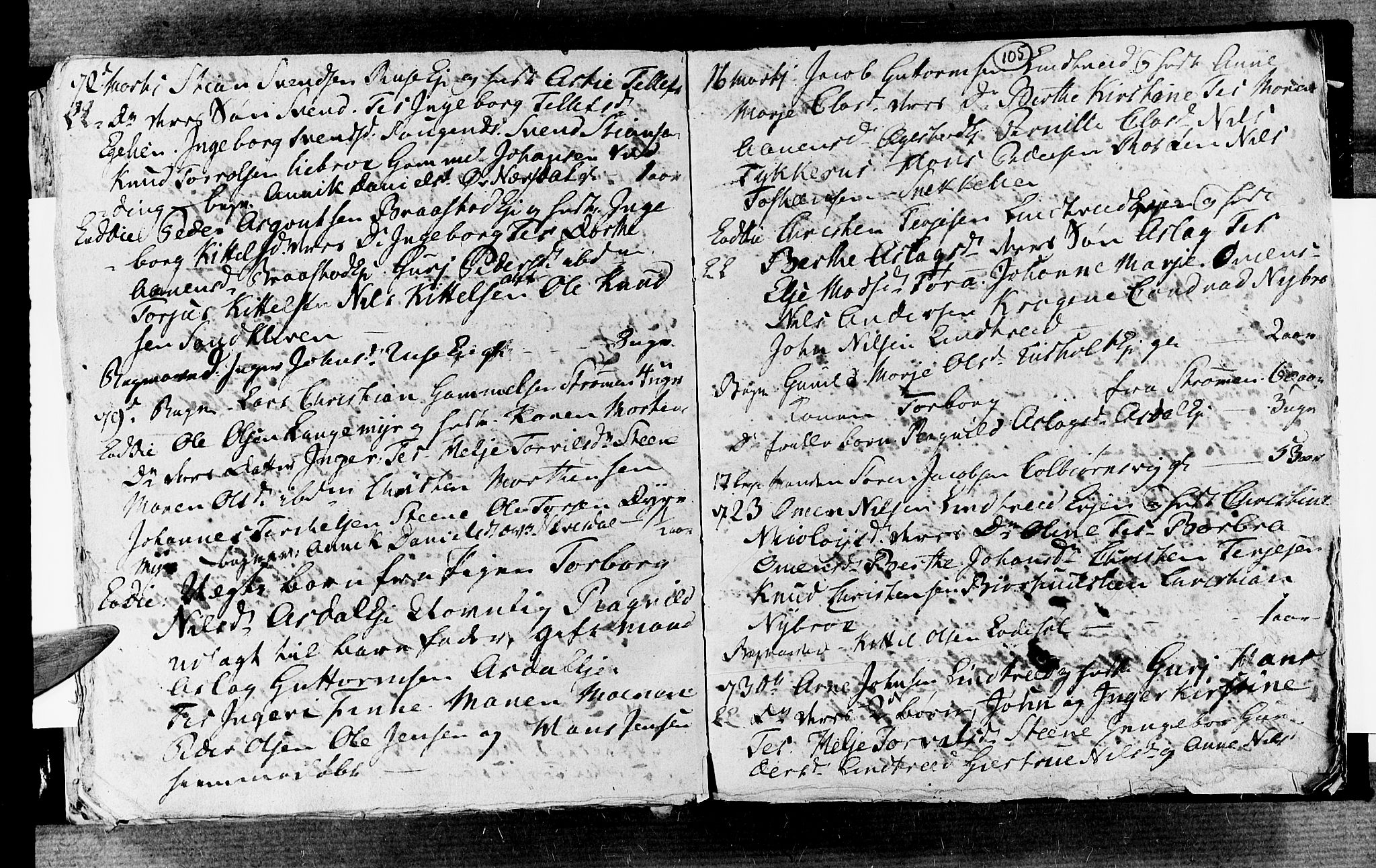 Øyestad sokneprestkontor, AV/SAK-1111-0049/F/Fb/L0002: Parish register (copy) no. B 2, 1795-1807, p. 105