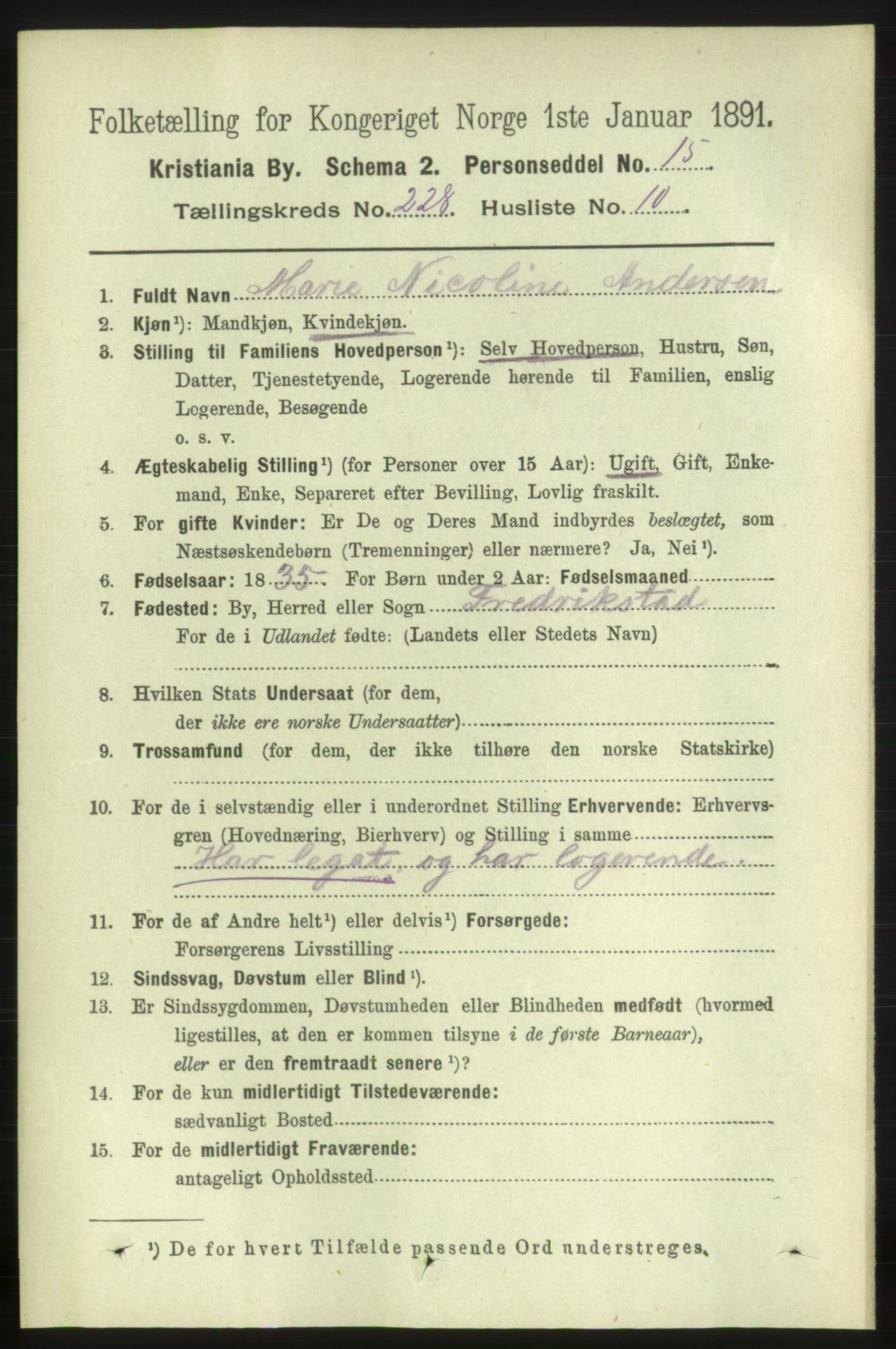 RA, 1891 census for 0301 Kristiania, 1891, p. 139670