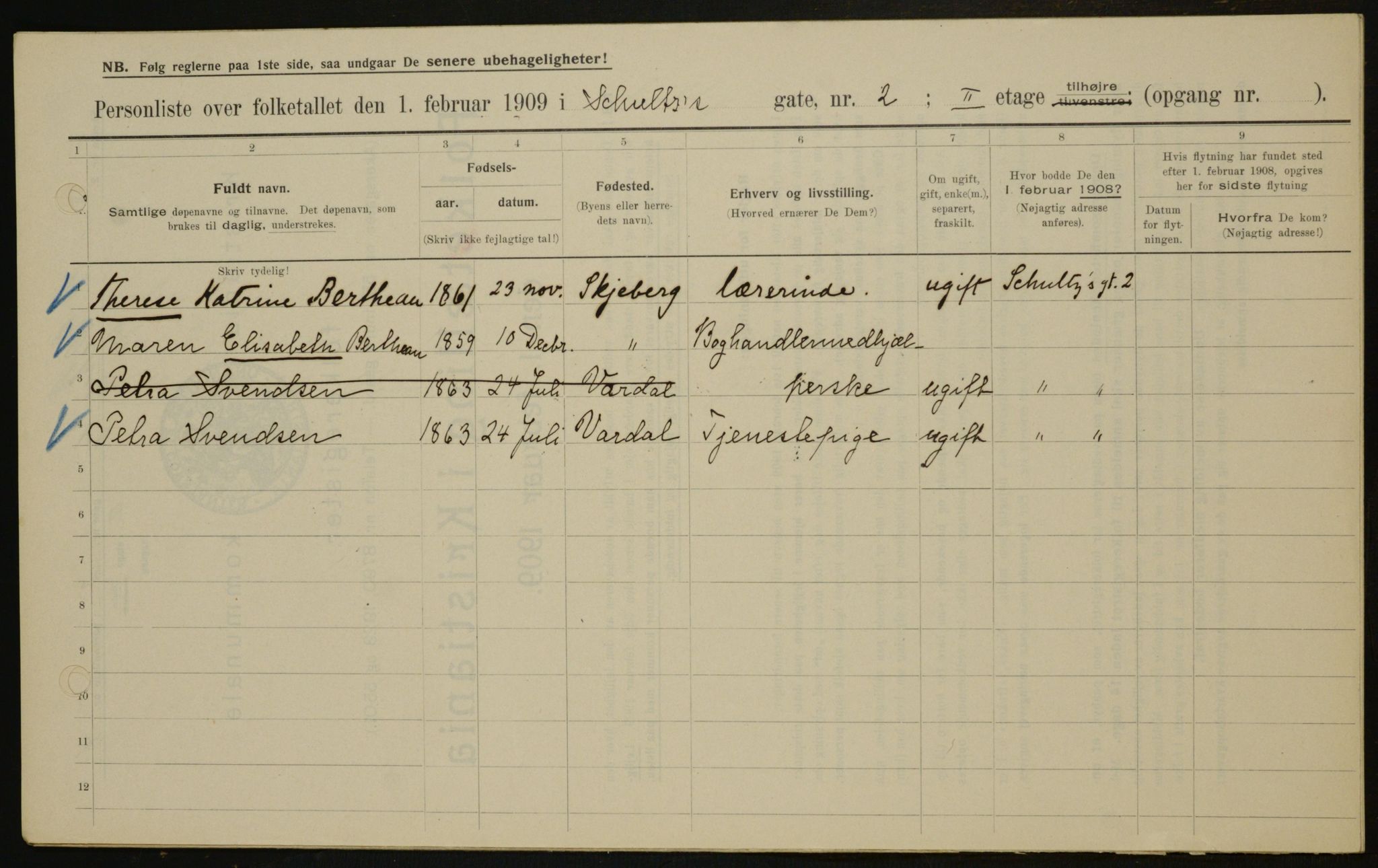 OBA, Municipal Census 1909 for Kristiania, 1909, p. 82289