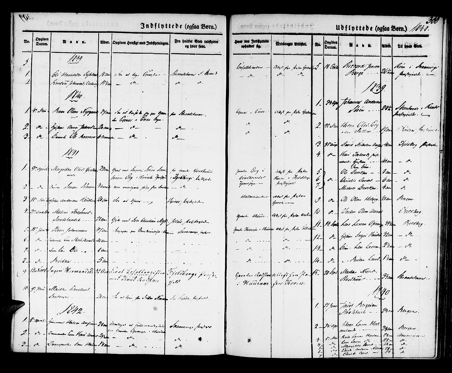 Kvinnherad sokneprestembete, SAB/A-76401/H/Haa: Parish register (official) no. A 6, 1835-1843, p. 300