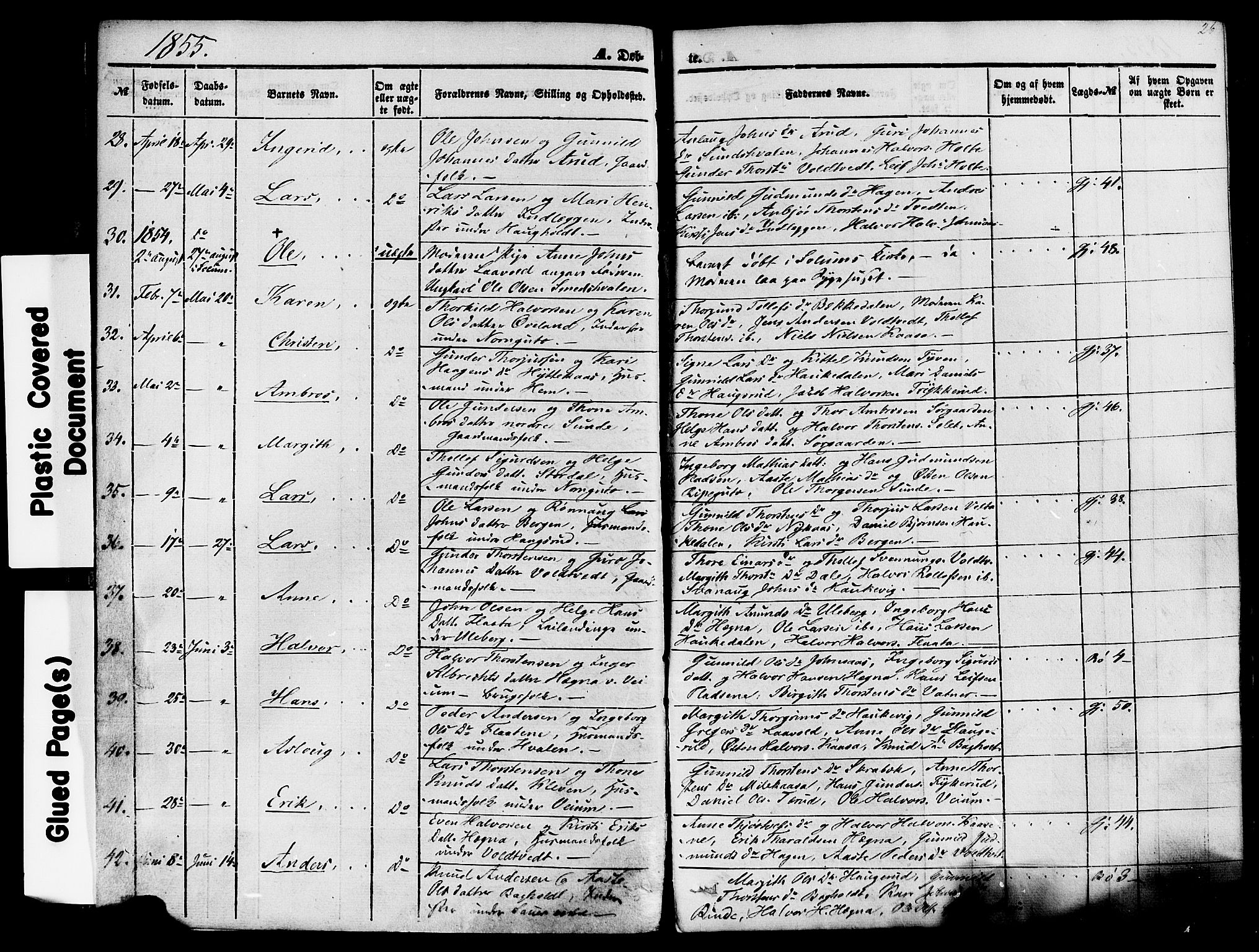 Sauherad kirkebøker, SAKO/A-298/F/Fa/L0007: Parish register (official) no. I 7, 1851-1873, p. 26
