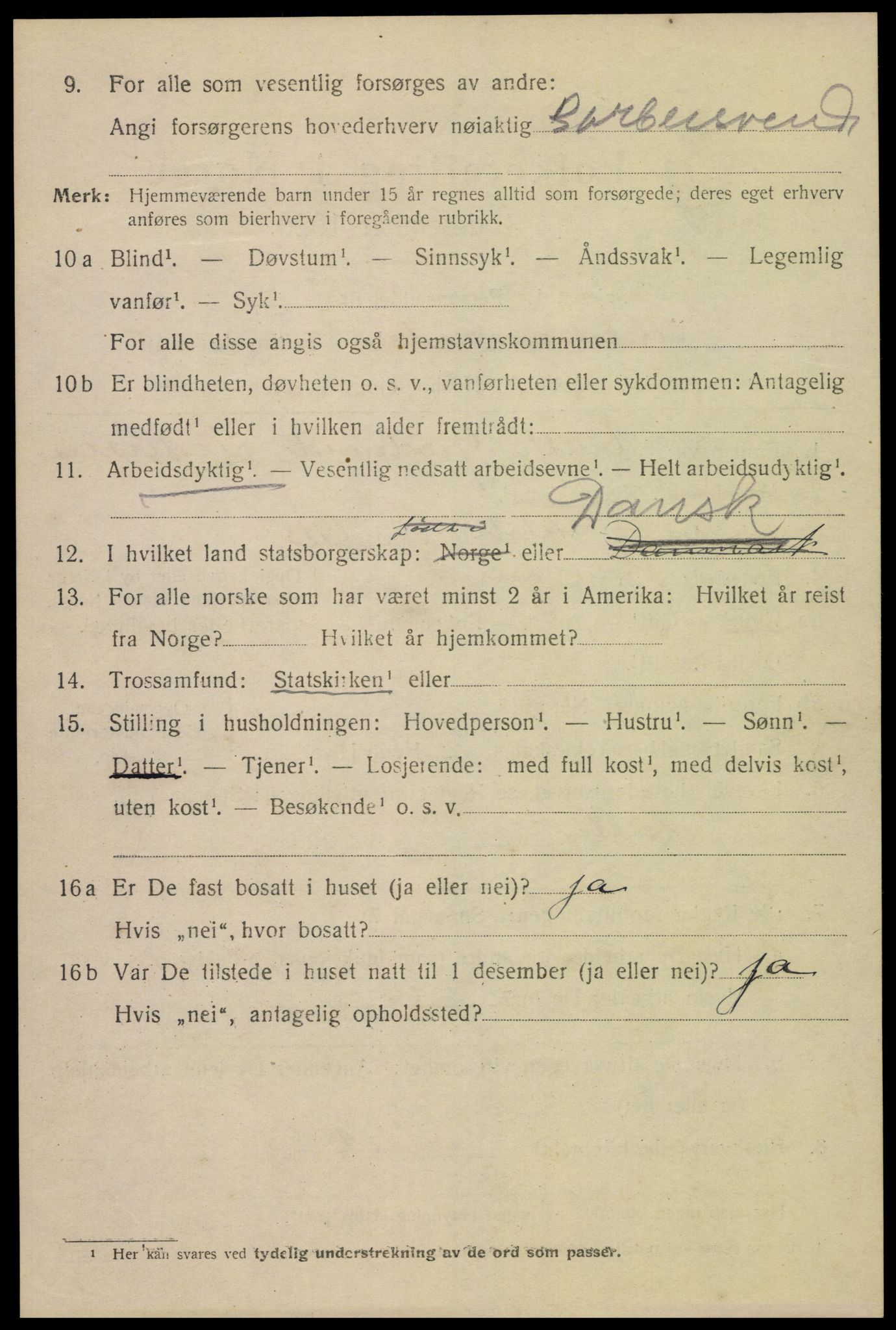 SAK, 1920 census for Kristiansand, 1920, p. 22900