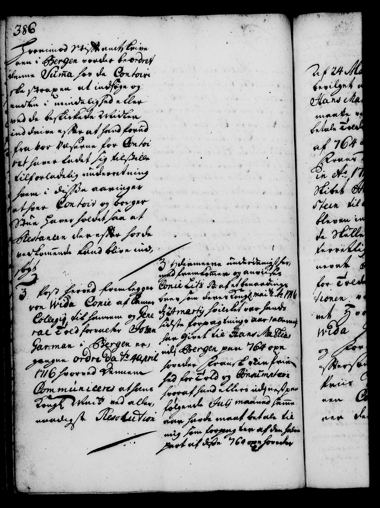 Rentekammeret, Kammerkanselliet, AV/RA-EA-3111/G/Gg/Gga/L0002: Norsk ekspedisjonsprotokoll med register (merket RK 53.2), 1723-1727, p. 386