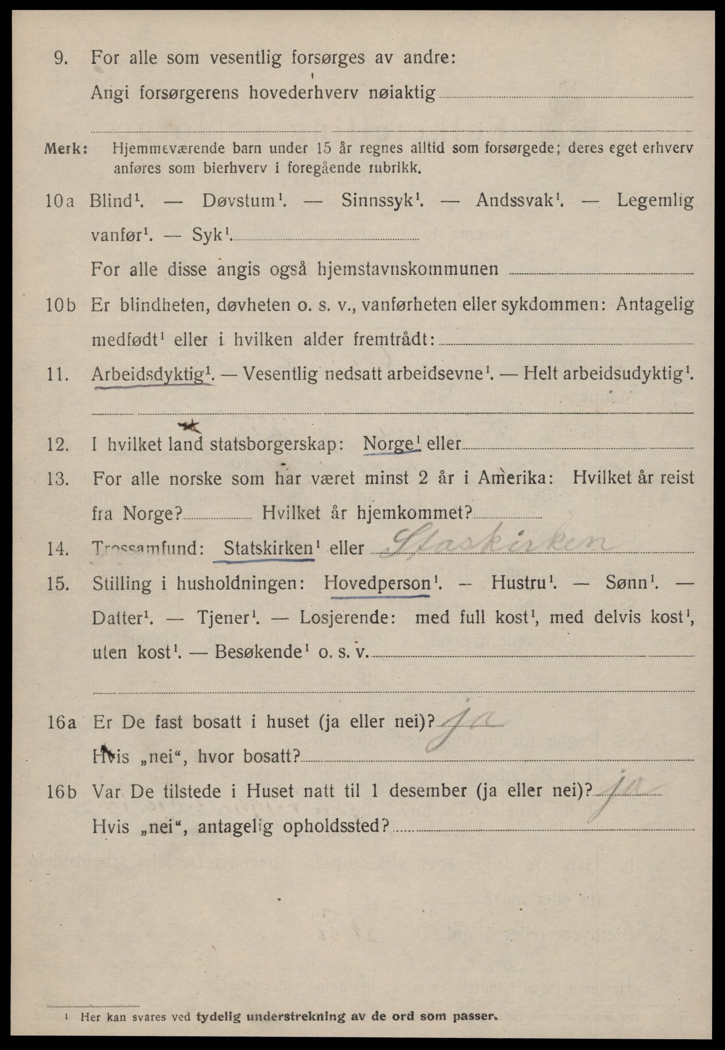 SAT, 1920 census for Kristiansund, 1920, p. 24286