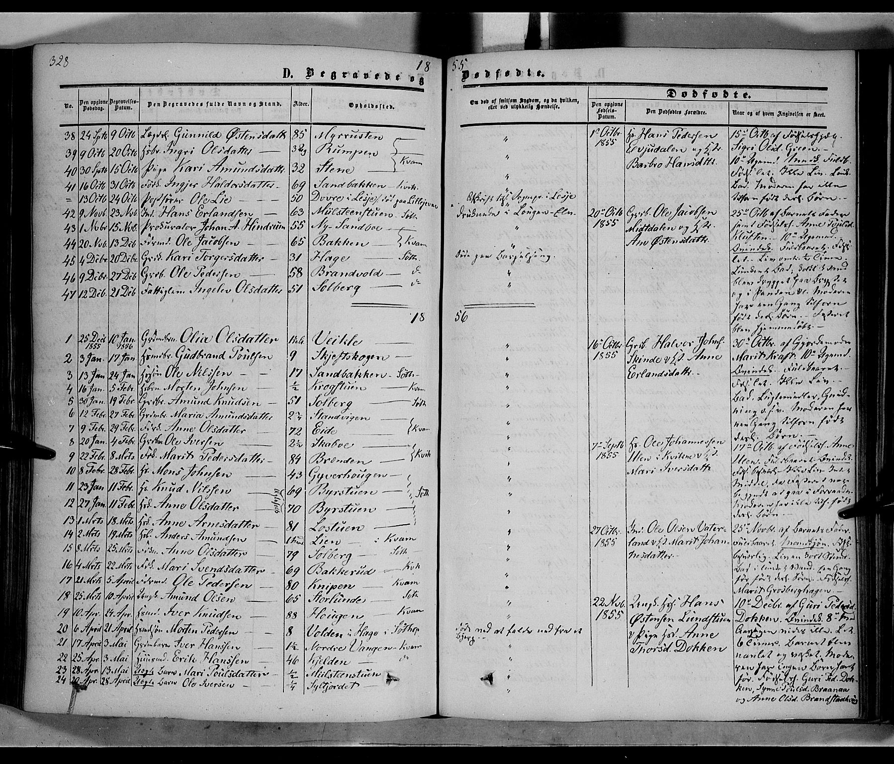 Nord-Fron prestekontor, SAH/PREST-080/H/Ha/Haa/L0001: Parish register (official) no. 1, 1851-1864, p. 328