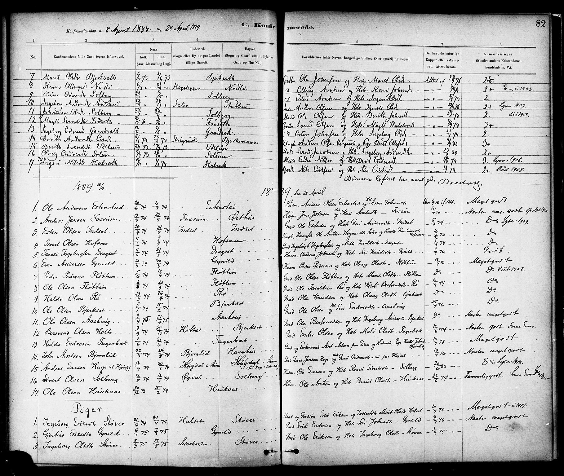 Ministerialprotokoller, klokkerbøker og fødselsregistre - Sør-Trøndelag, SAT/A-1456/689/L1040: Parish register (official) no. 689A05, 1878-1890, p. 82