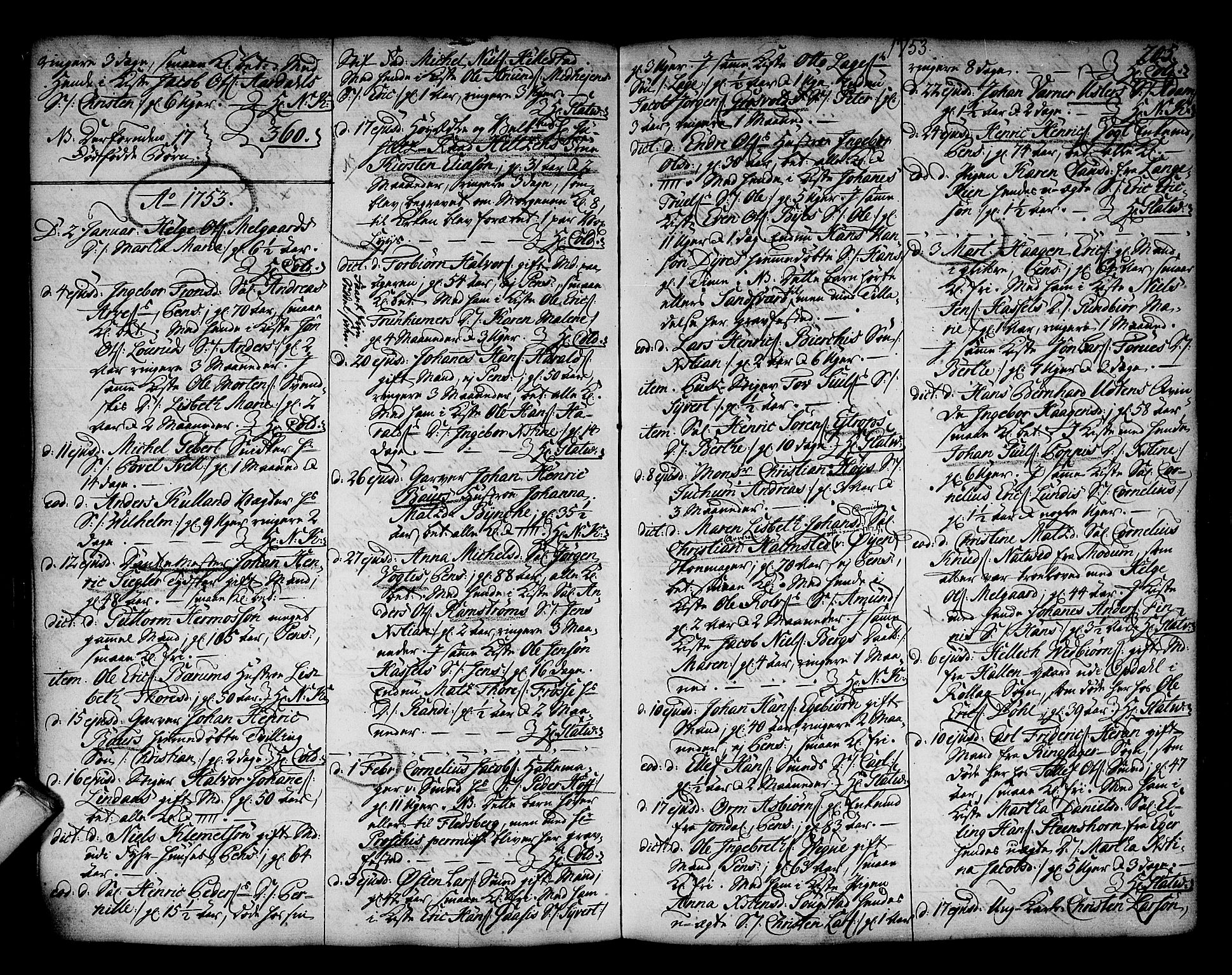 Kongsberg kirkebøker, SAKO/A-22/F/Fa/L0003: Parish register (official) no. I 3, 1744-1755, p. 205
