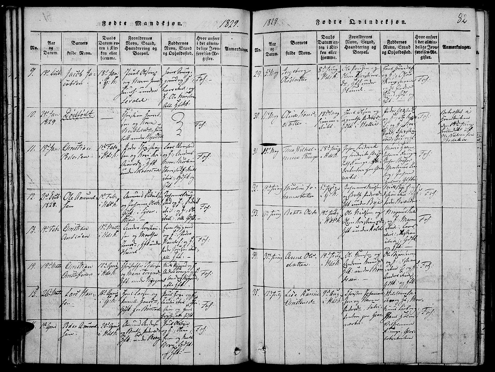 Vardal prestekontor, SAH/PREST-100/H/Ha/Haa/L0004: Parish register (official) no. 4, 1814-1831, p. 82