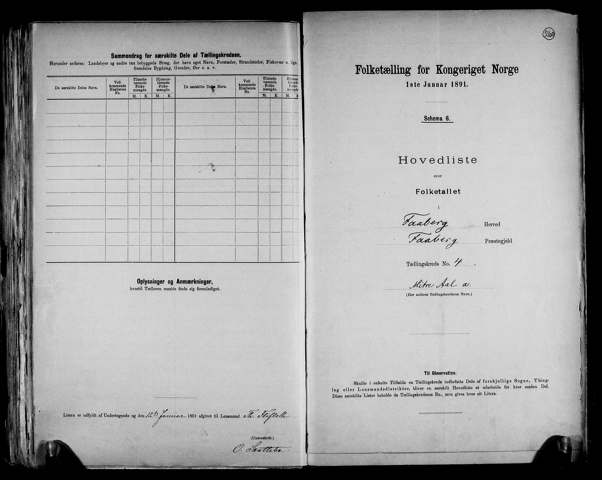 RA, 1891 census for 0524 Fåberg, 1891, p. 11