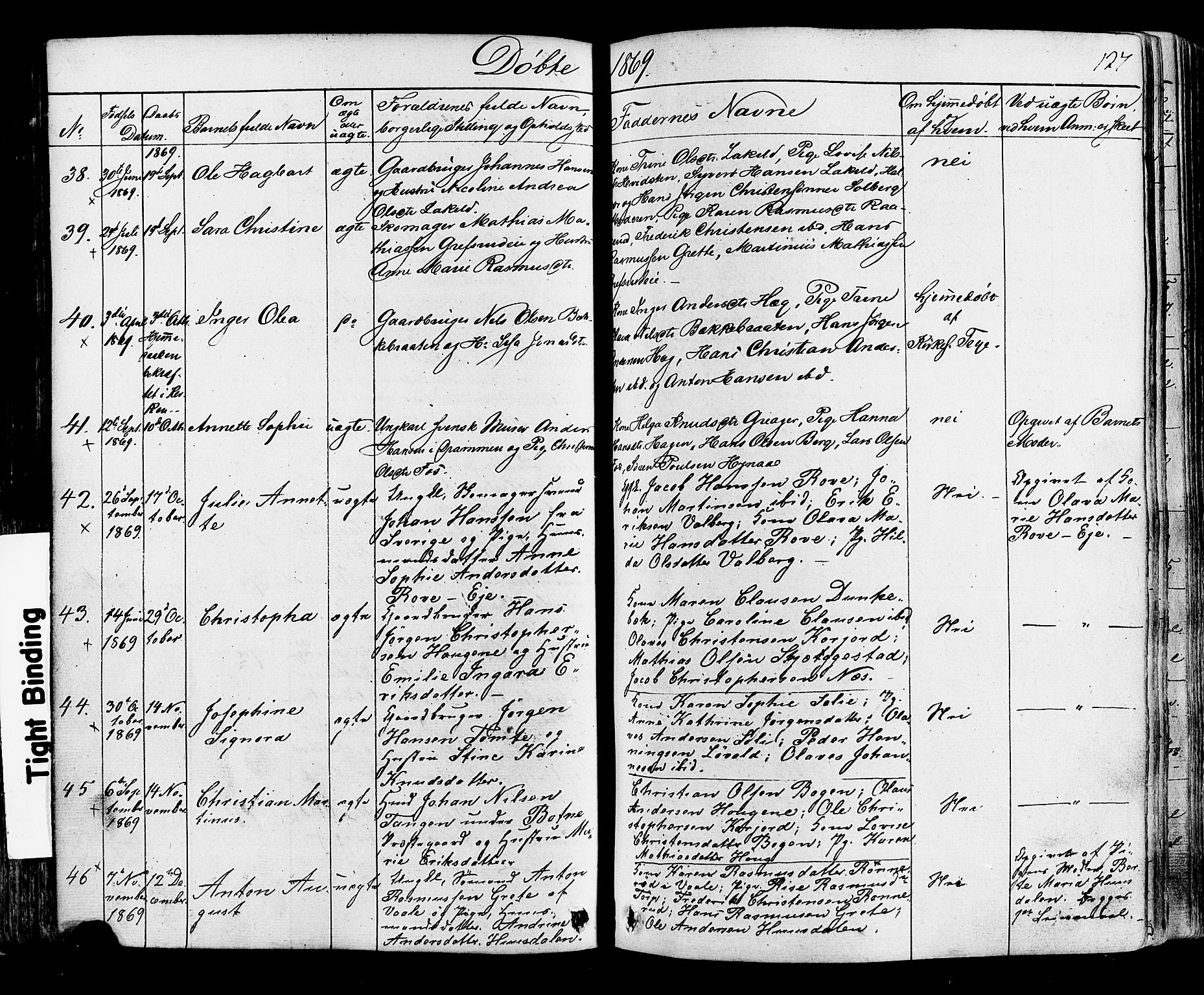 Botne kirkebøker, AV/SAKO-A-340/F/Fa/L0006: Parish register (official) no. I 6, 1836-1877, p. 127