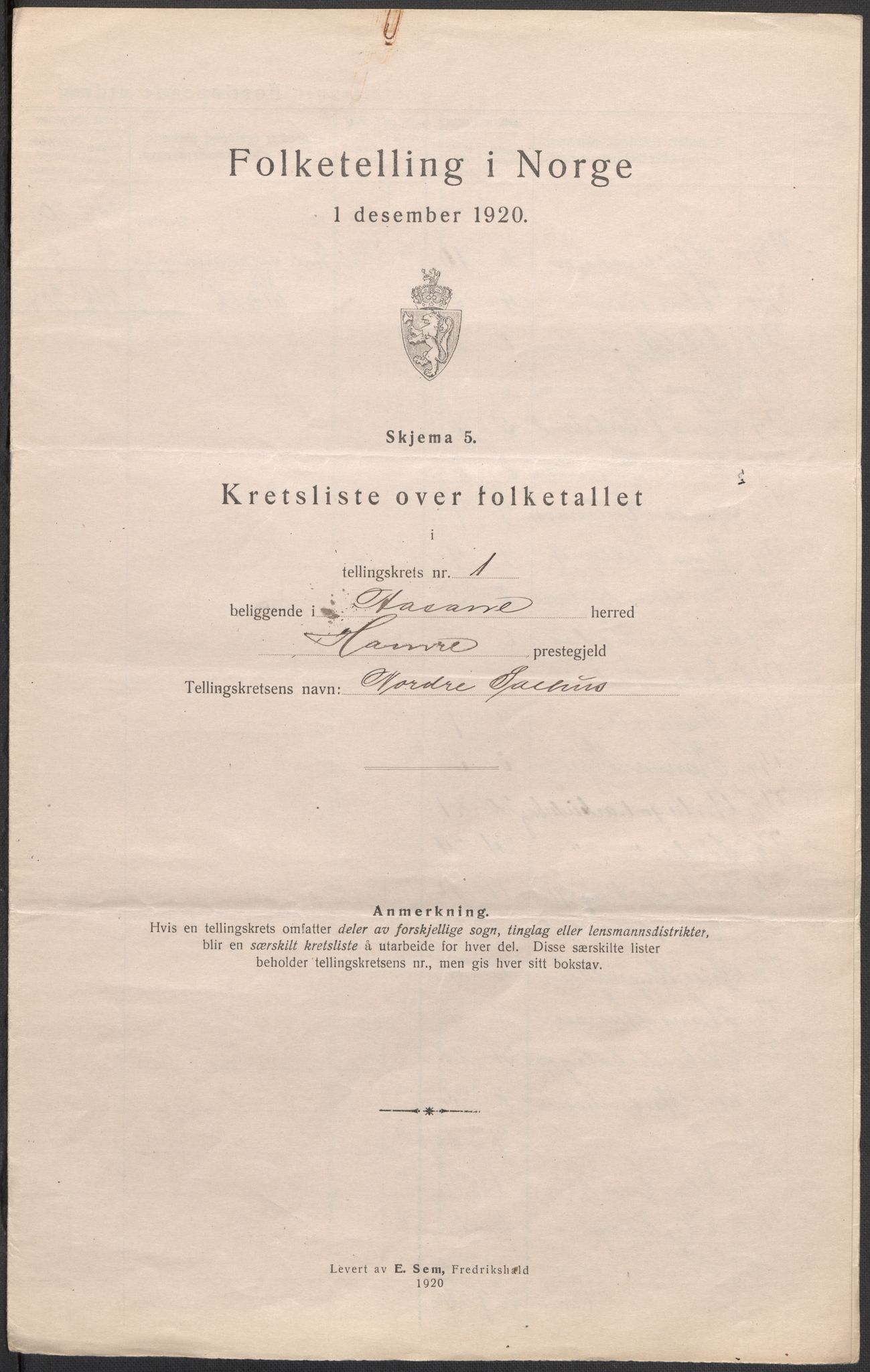 SAB, 1920 census for Åsane, 1920, p. 6