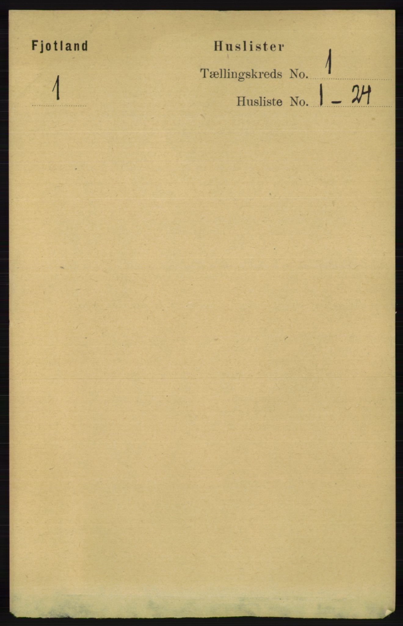 RA, 1891 census for 1036 Fjotland, 1891, p. 24