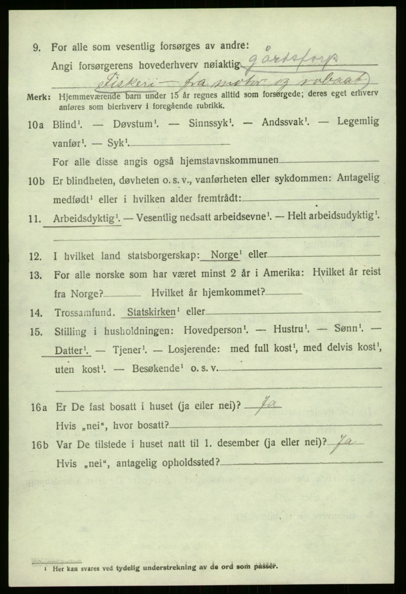 SAB, 1920 census for Askvoll, 1920, p. 5943