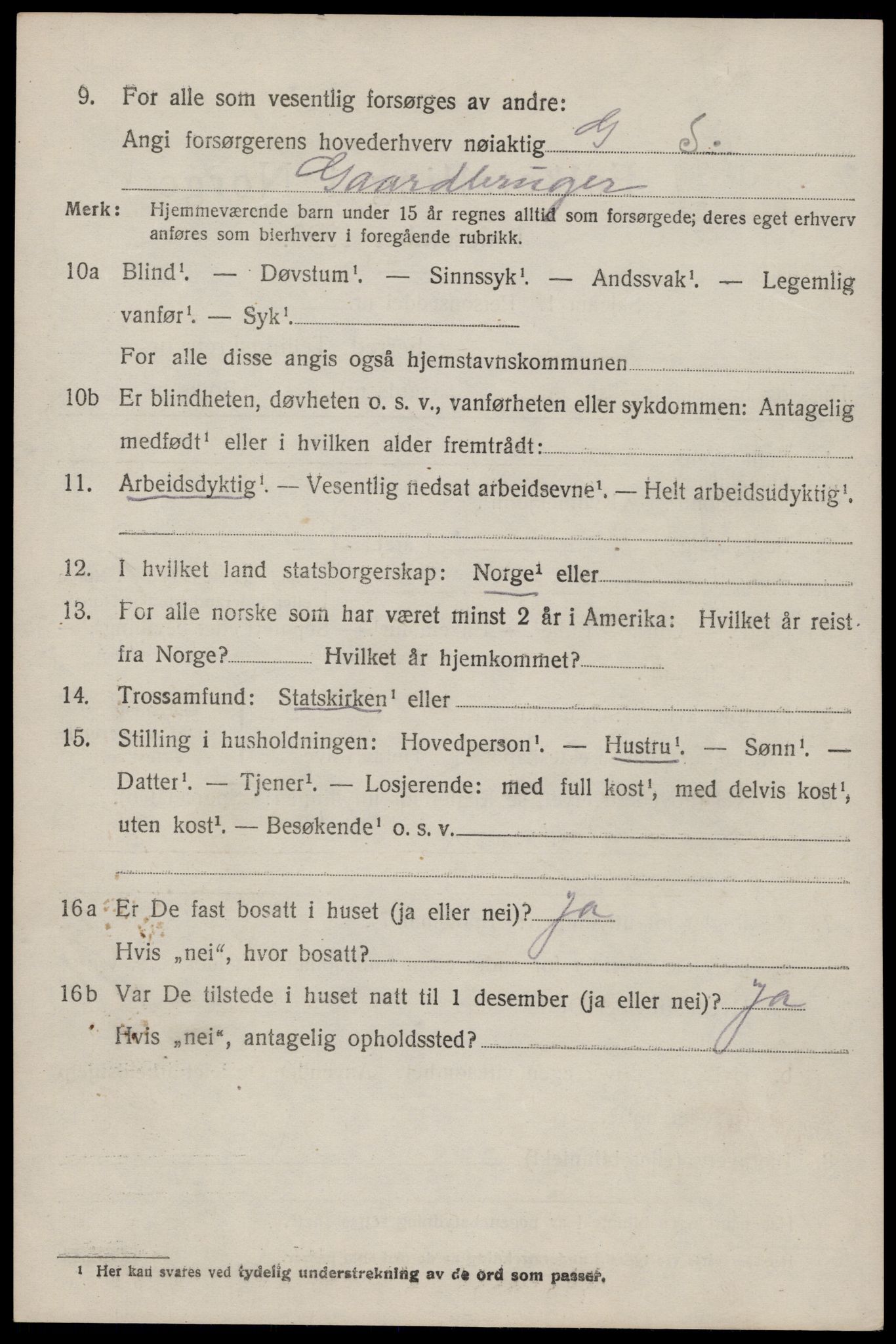 SAST, 1920 census for Tysvær, 1920, p. 1345