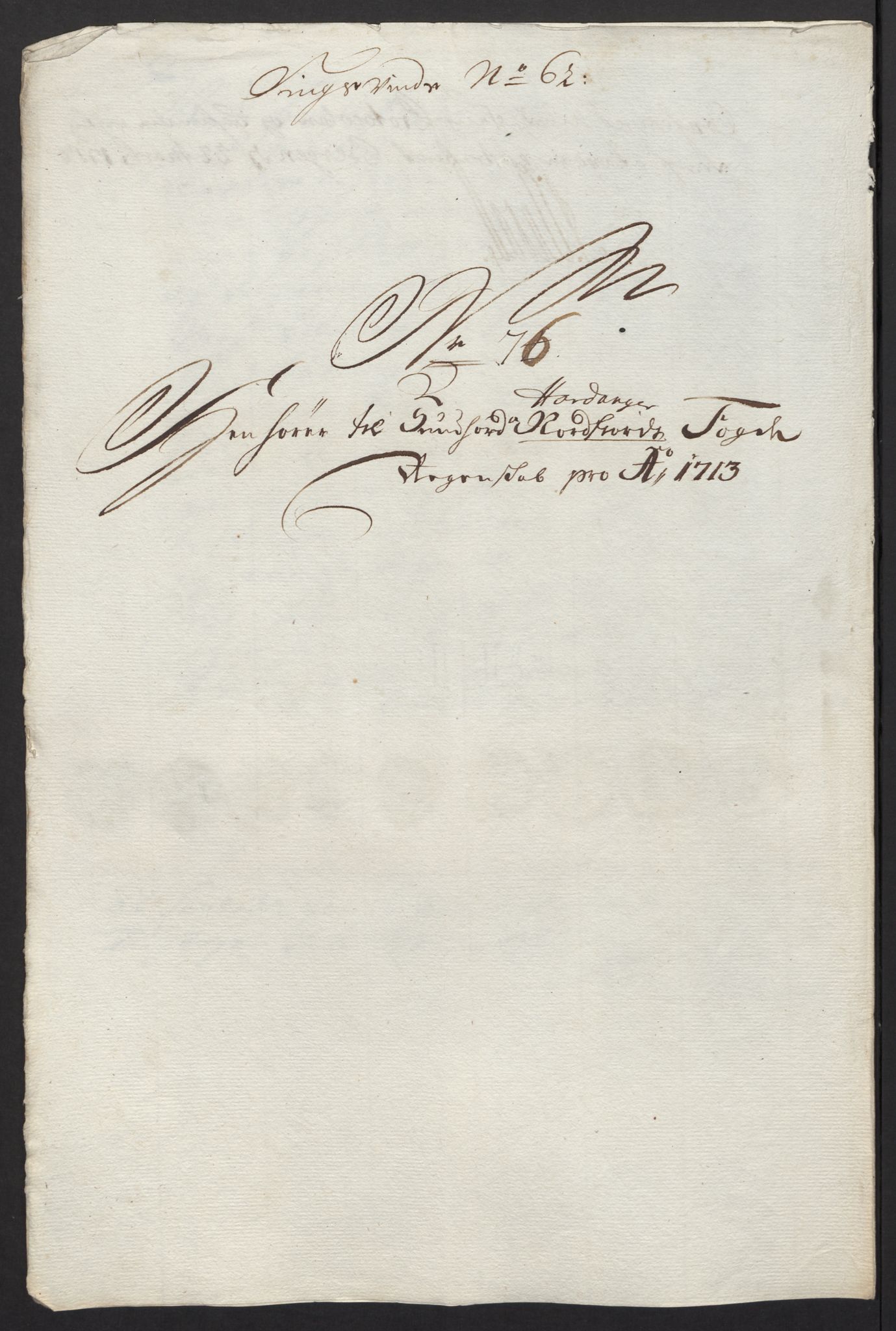 Rentekammeret inntil 1814, Reviderte regnskaper, Fogderegnskap, AV/RA-EA-4092/R48/L2989: Fogderegnskap Sunnhordland og Hardanger, 1713, p. 402