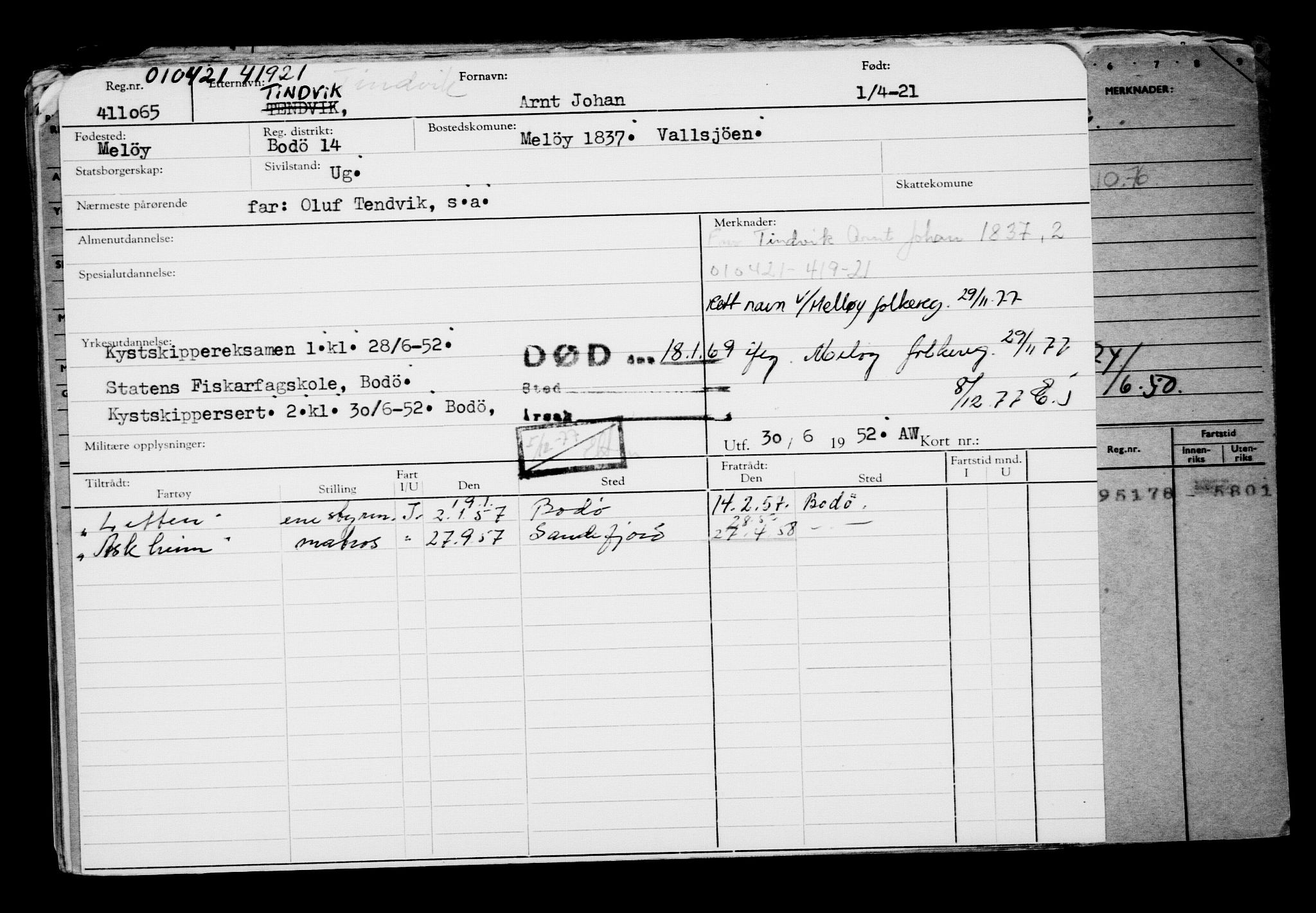 Direktoratet for sjømenn, AV/RA-S-3545/G/Gb/L0192: Hovedkort, 1921, p. 35