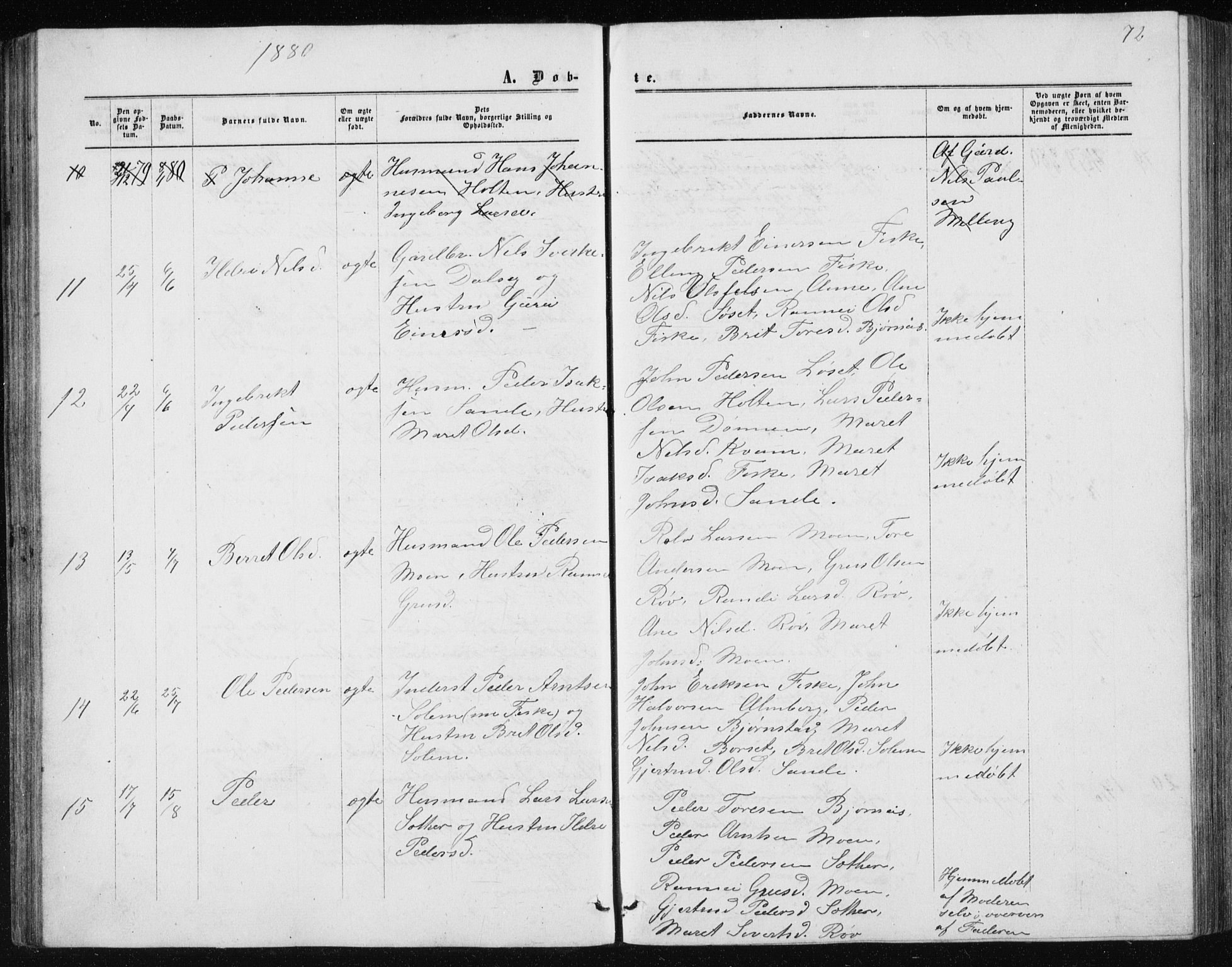 Ministerialprotokoller, klokkerbøker og fødselsregistre - Møre og Romsdal, AV/SAT-A-1454/597/L1064: Parish register (copy) no. 597C01, 1866-1898, p. 72