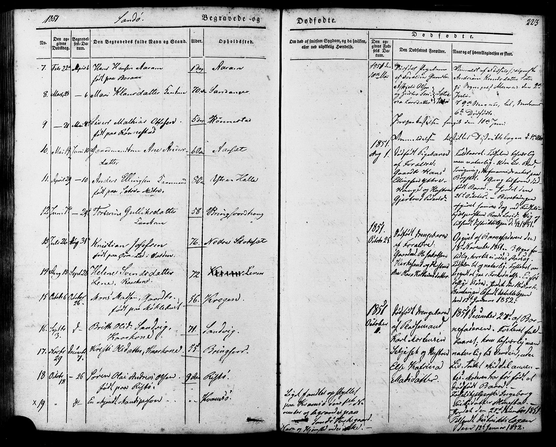 Ministerialprotokoller, klokkerbøker og fødselsregistre - Møre og Romsdal, AV/SAT-A-1454/503/L0034: Parish register (official) no. 503A02, 1841-1884, p. 223