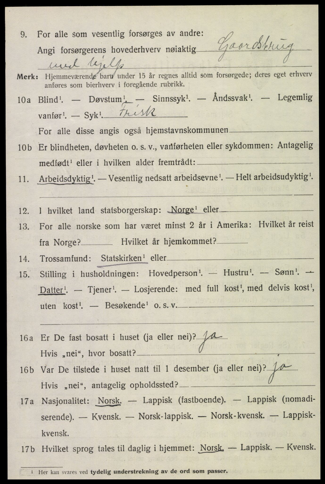 SAT, 1920 census for Skogn, 1920, p. 4600