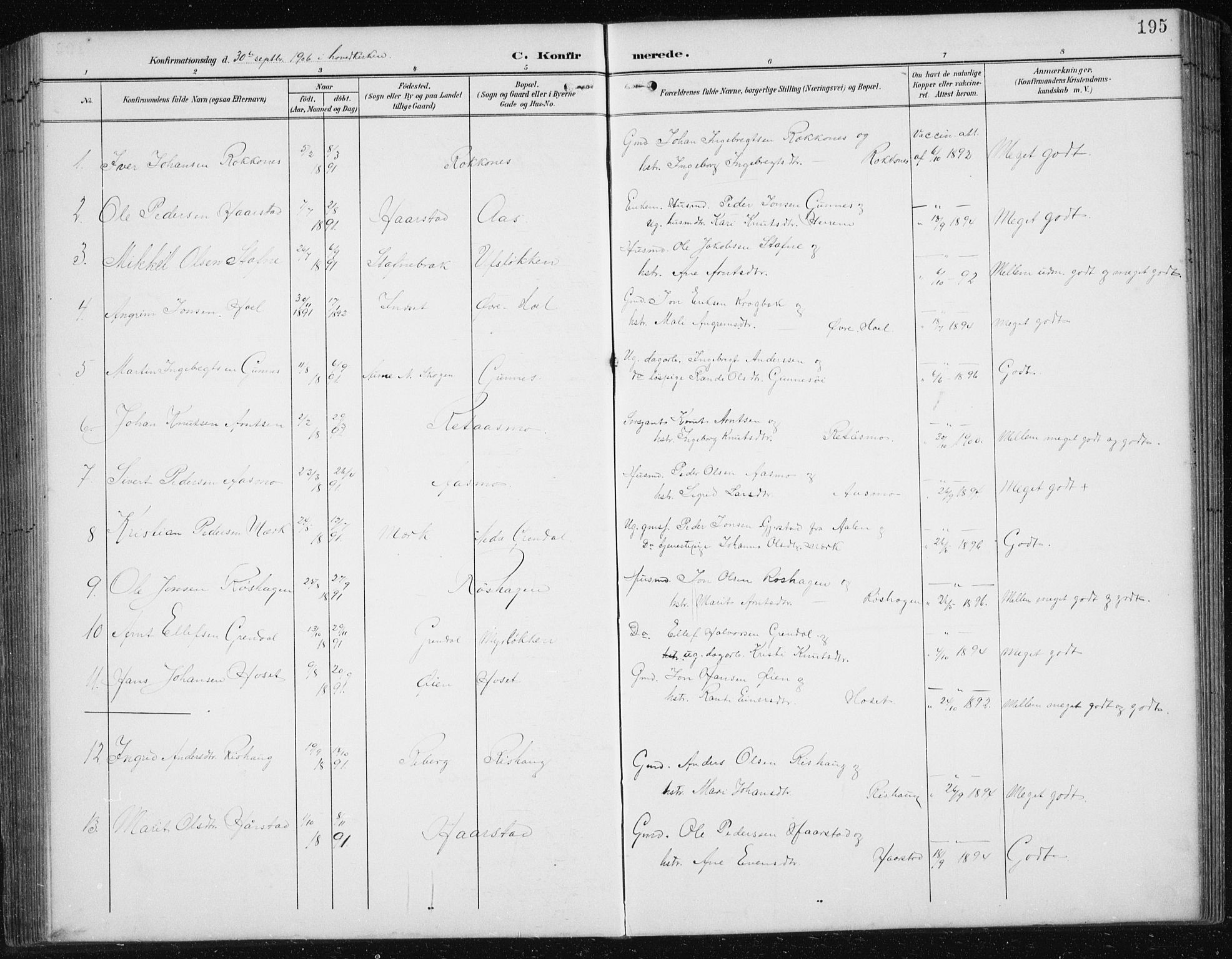 Ministerialprotokoller, klokkerbøker og fødselsregistre - Sør-Trøndelag, SAT/A-1456/674/L0876: Parish register (copy) no. 674C03, 1892-1912, p. 195