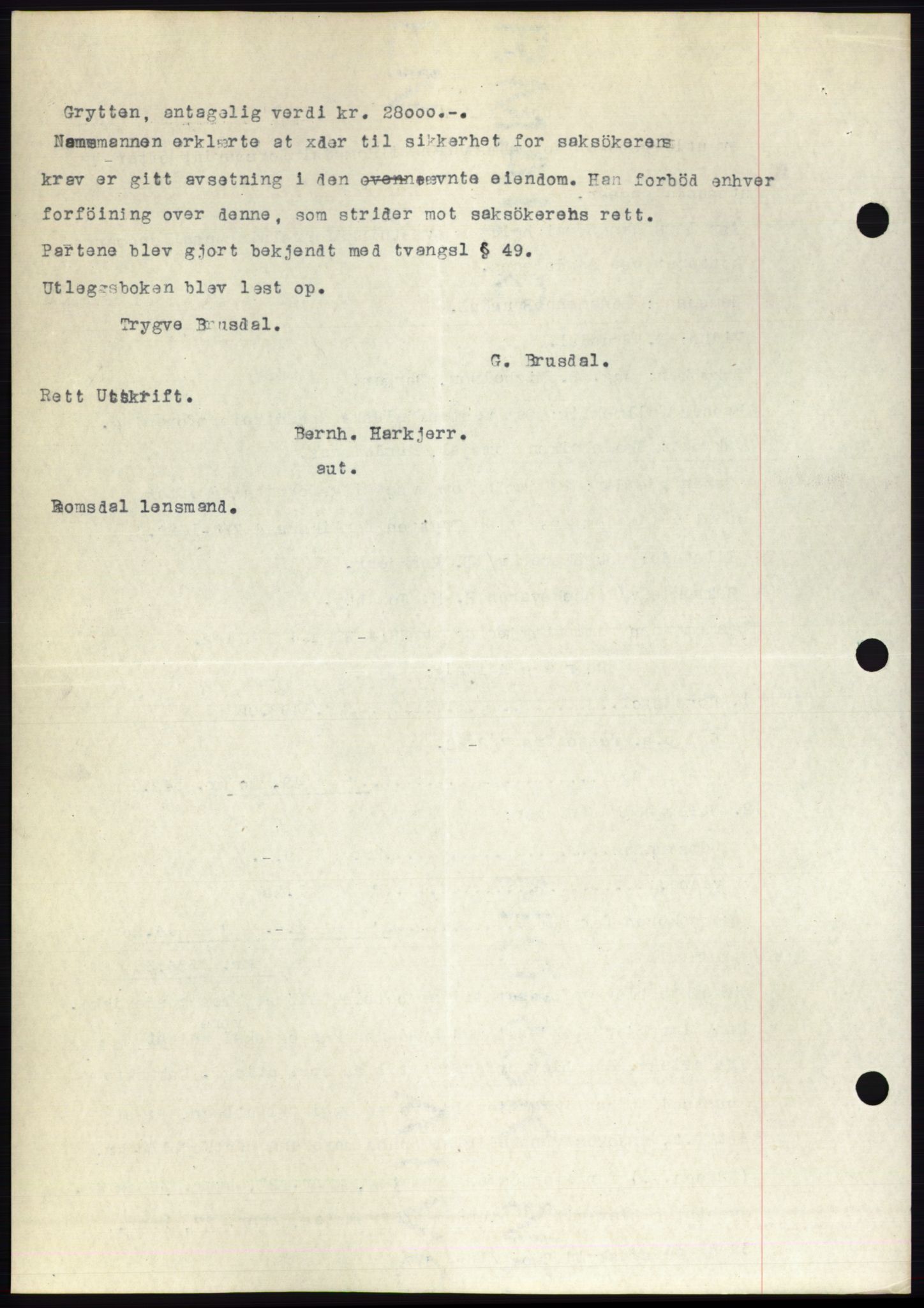 Romsdal sorenskriveri, AV/SAT-A-4149/1/2/2C/L0054: Mortgage book no. 48, 1928-1928, Deed date: 15.05.1928