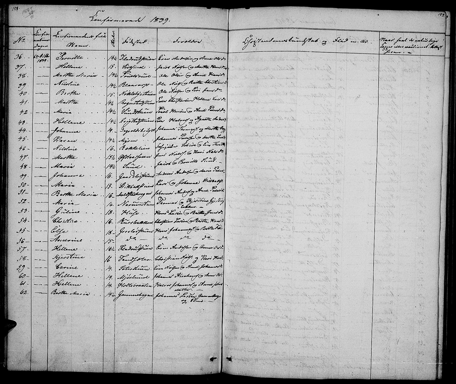 Vestre Toten prestekontor, AV/SAH-PREST-108/H/Ha/Hab/L0002: Parish register (copy) no. 2, 1836-1848, p. 158-159