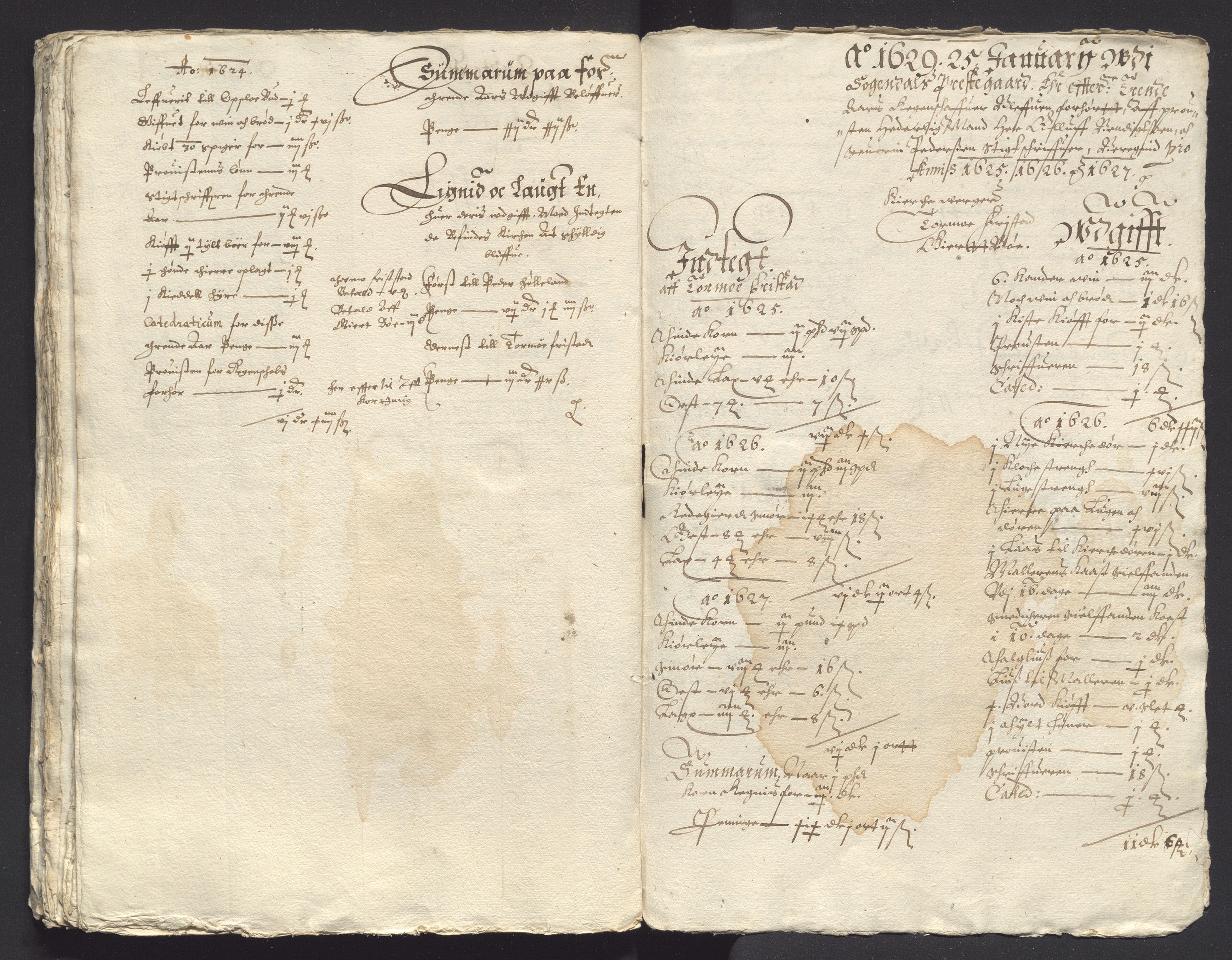 Stavanger len, AV/SAST-A-101870/Oa/L0017: Kirkeregnskaper, jordebøker, manntall, dommer, supplikker, befalinger, stevninger mv. 1617-1674. des. 1 s. 36-39, 46f, 54, 88ff, 98-102, 1600-1628, p. 201