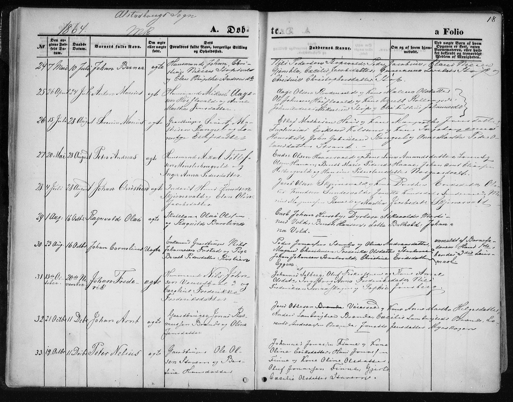 Ministerialprotokoller, klokkerbøker og fødselsregistre - Nord-Trøndelag, AV/SAT-A-1458/717/L0157: Parish register (official) no. 717A08 /1, 1863-1877, p. 18